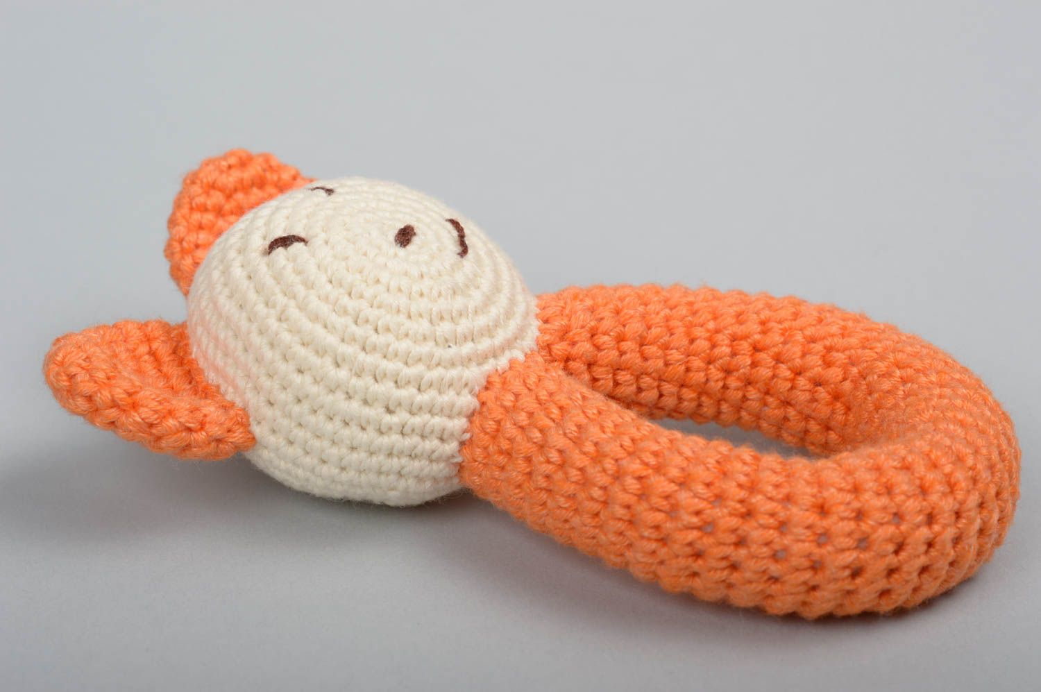 Doudou ours fait main Jouet pour bébé tricoté au crochet en coton Cadeau enfant photo 2