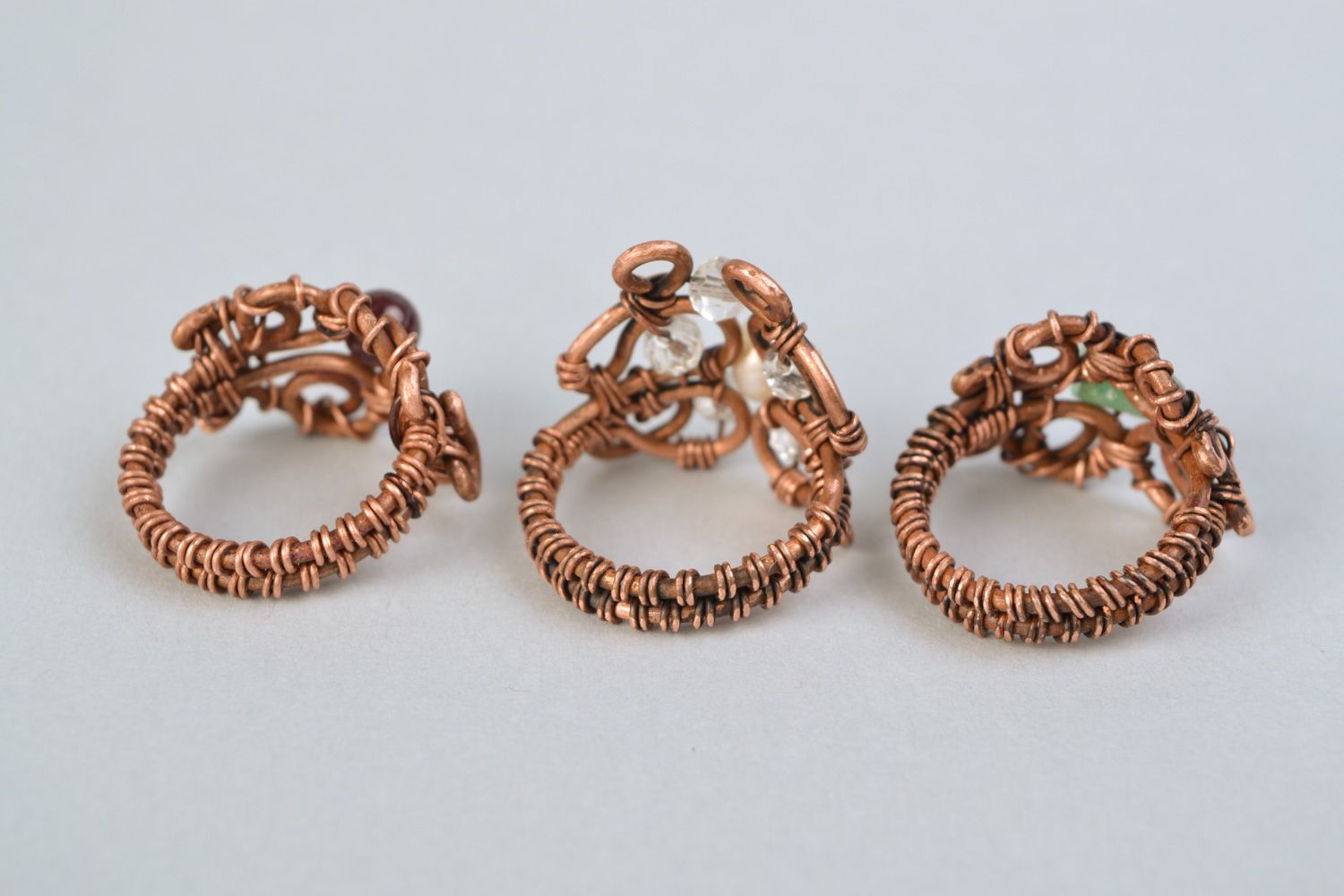 Details about   Antiqued Thick Copper Wire Wrapped Ring Any Size Mba Handmade Artisan Jewelry 