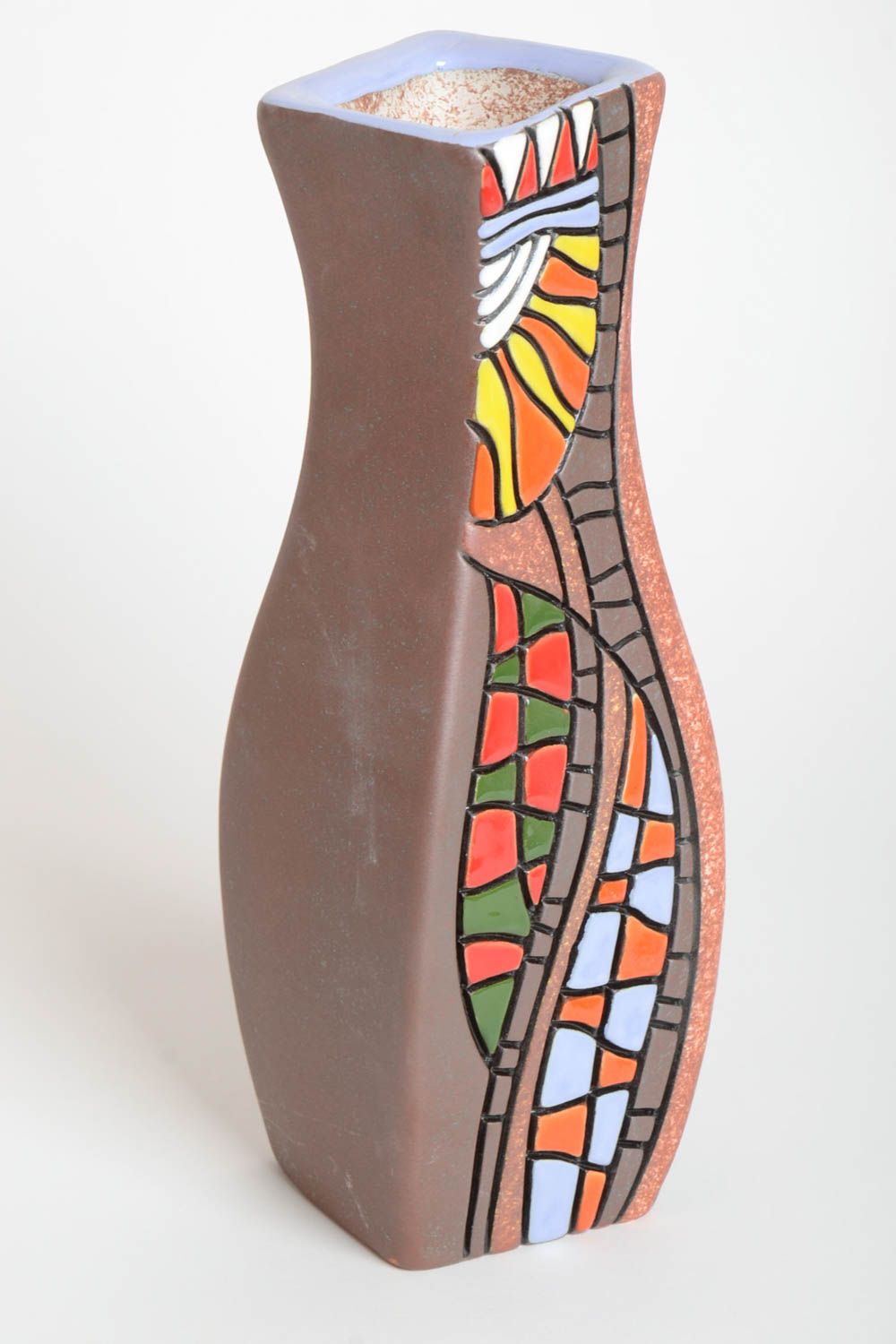 Ваза для декора ручной работы керамическая ваза для цветов красивая ваза фото 2