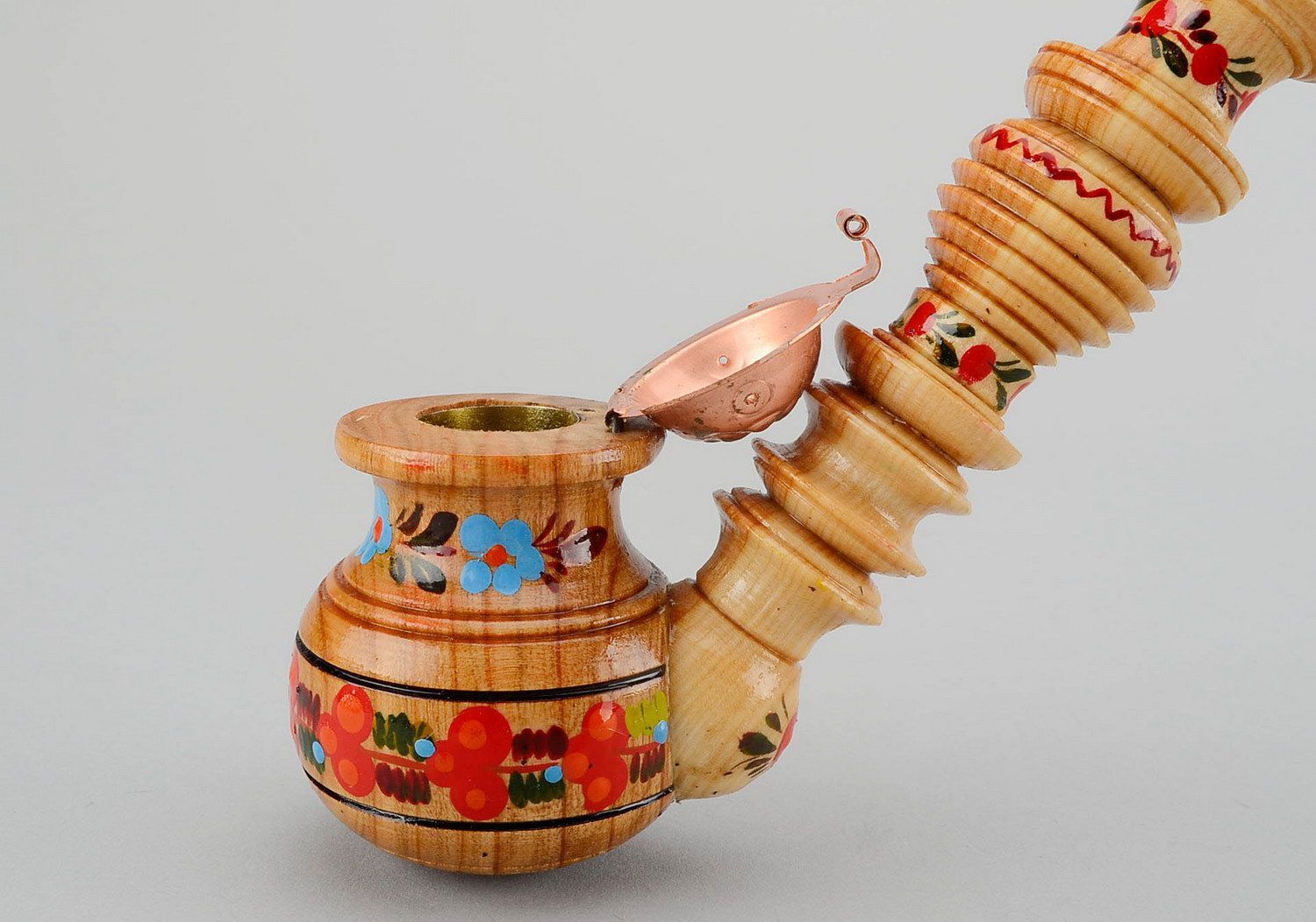 Pipa decorativa fatta a mano di legno oggetti da collezione pipa da uomo
 foto 1