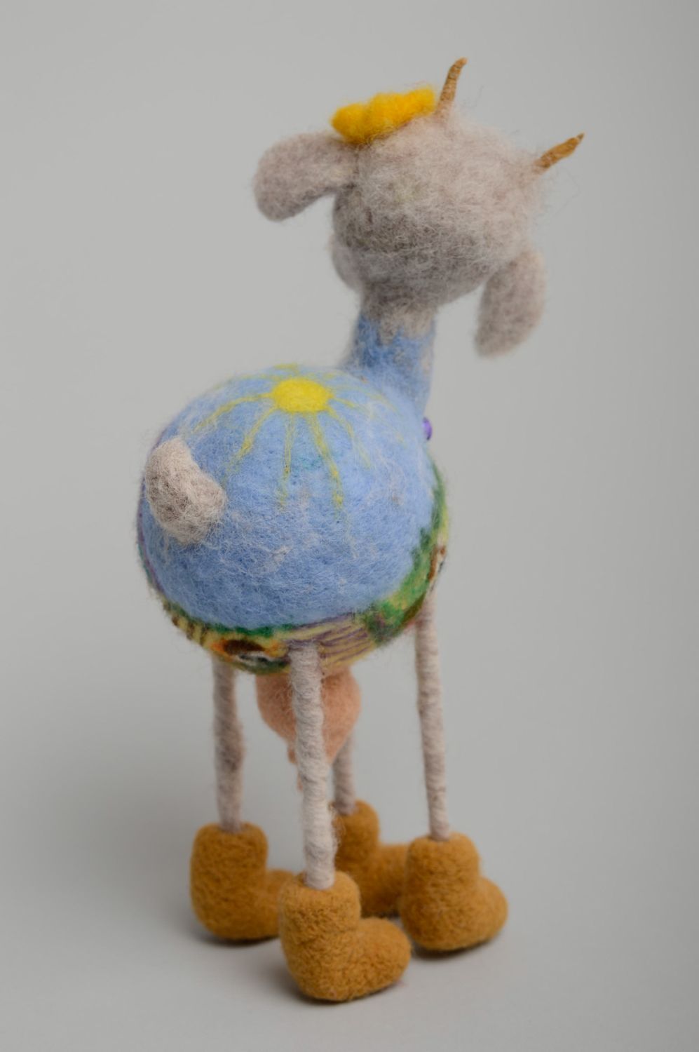 Felted wool toy Goat photo 3