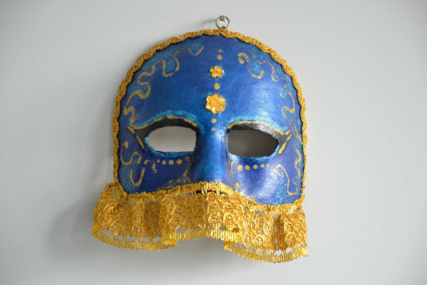 Maschera di carnevale decorativa fatta a mano in gesso decorazione da parete  foto 5