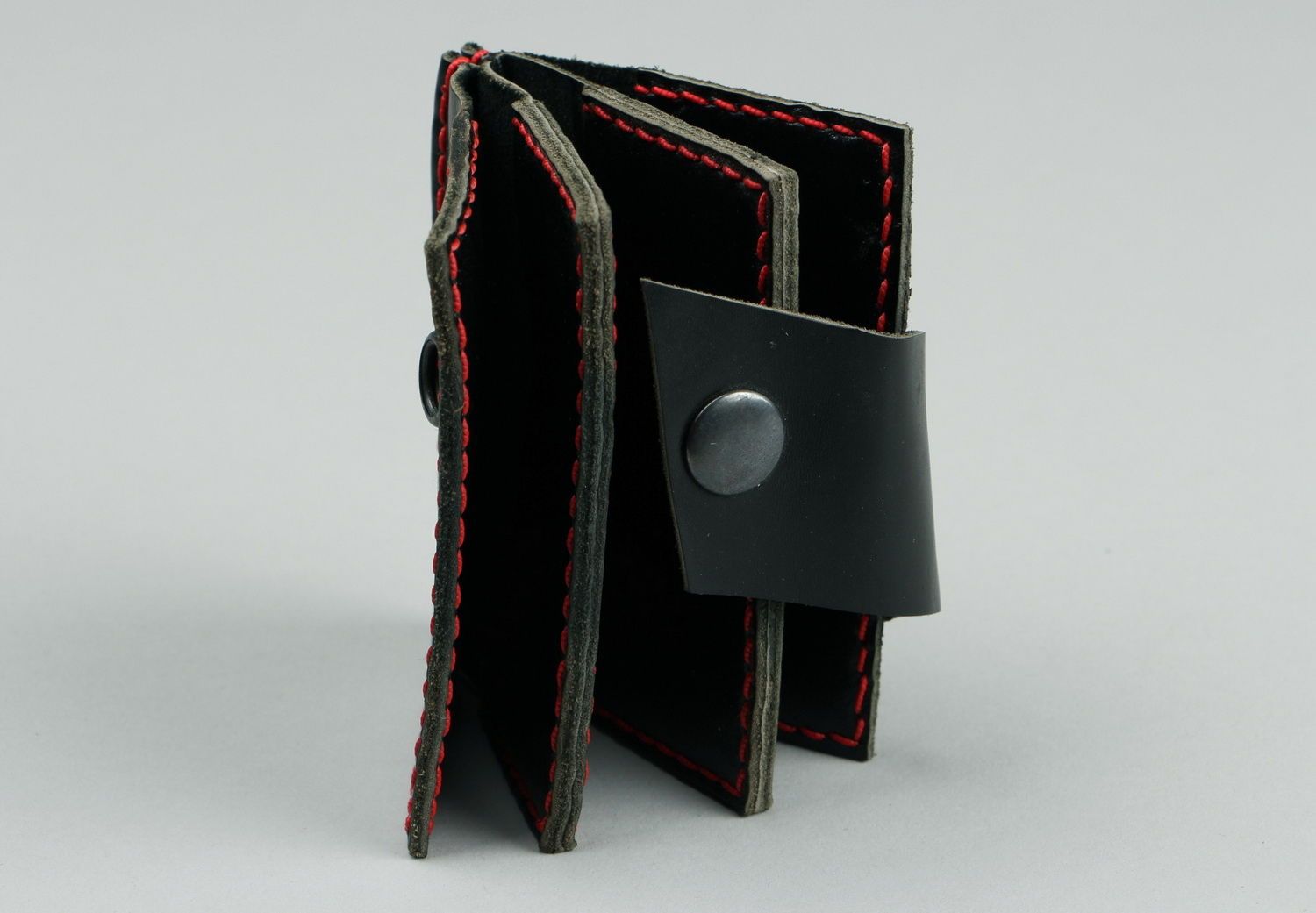 Leather business card holder photo 1