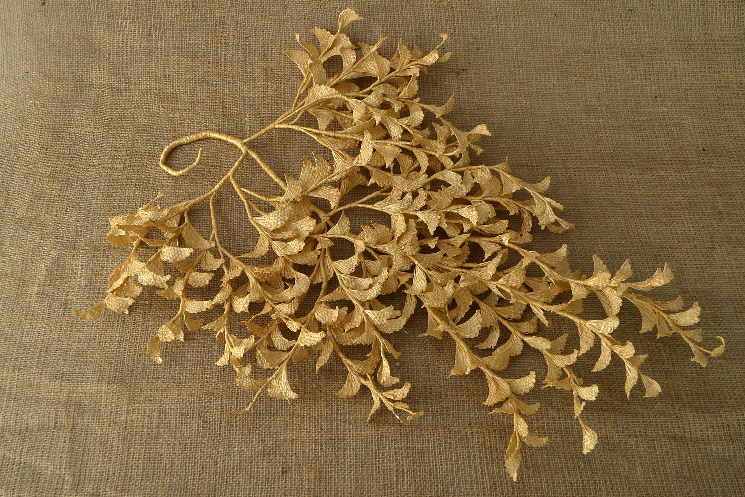 Panel made of straw branch photo 1