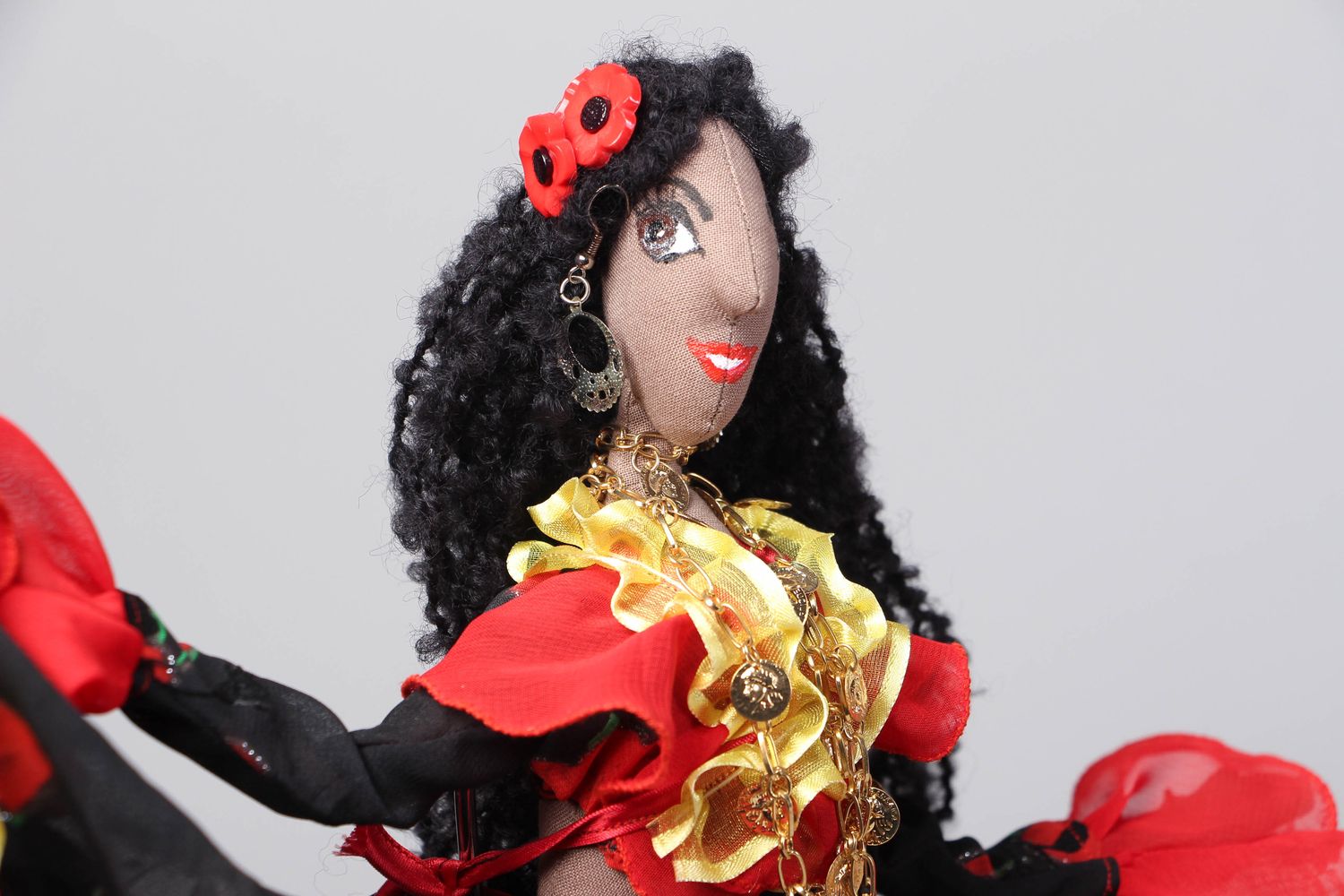 Handmade designer doll with stand Gypsy photo 2