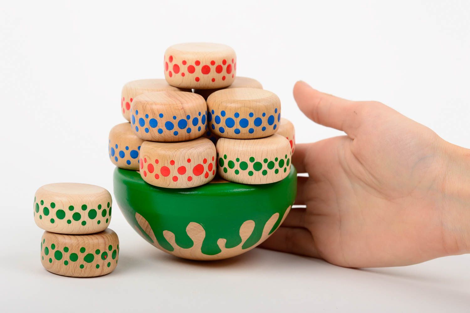 Handmade wooden toy designer painted accessories interesting home decor photo 3