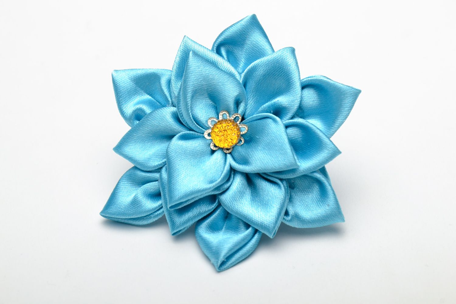 Blume Haargummi für Mädchen blau foto 2