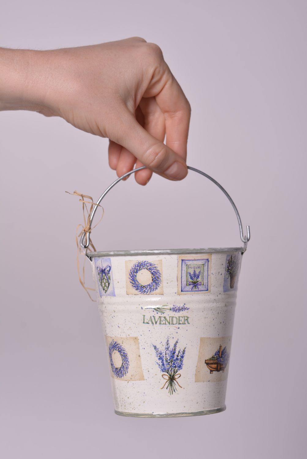 Decoupage bucket flower pot handmade home decor ideas designer flower pots photo 2