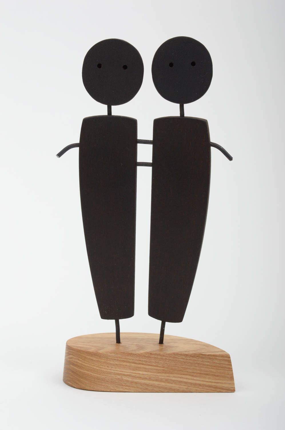 Figurine design fait main Statuette déco Cadeau original noire souvenir en bois photo 1