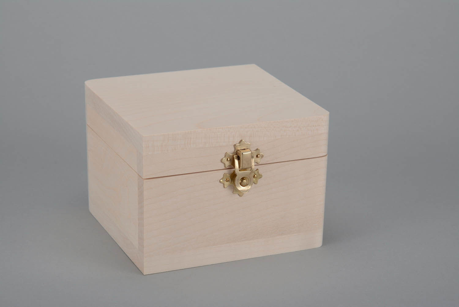Boîte en bois brut à bijoux à décorer photo 3