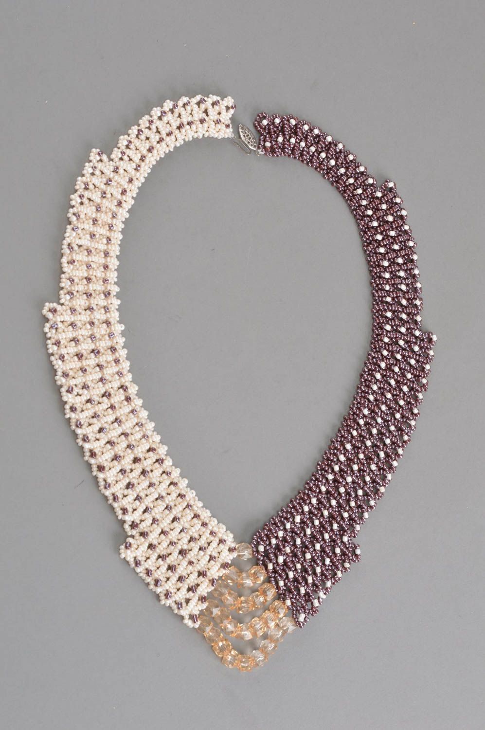 Women's necklace handmade beaded accessory pearl beads jewelry crystal jewelry photo 2