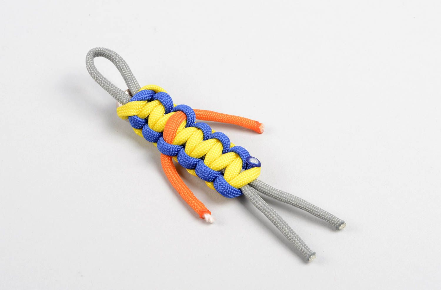 Unusual handmade phone charm woven cord keychain cool keyrings gift ideas photo 4