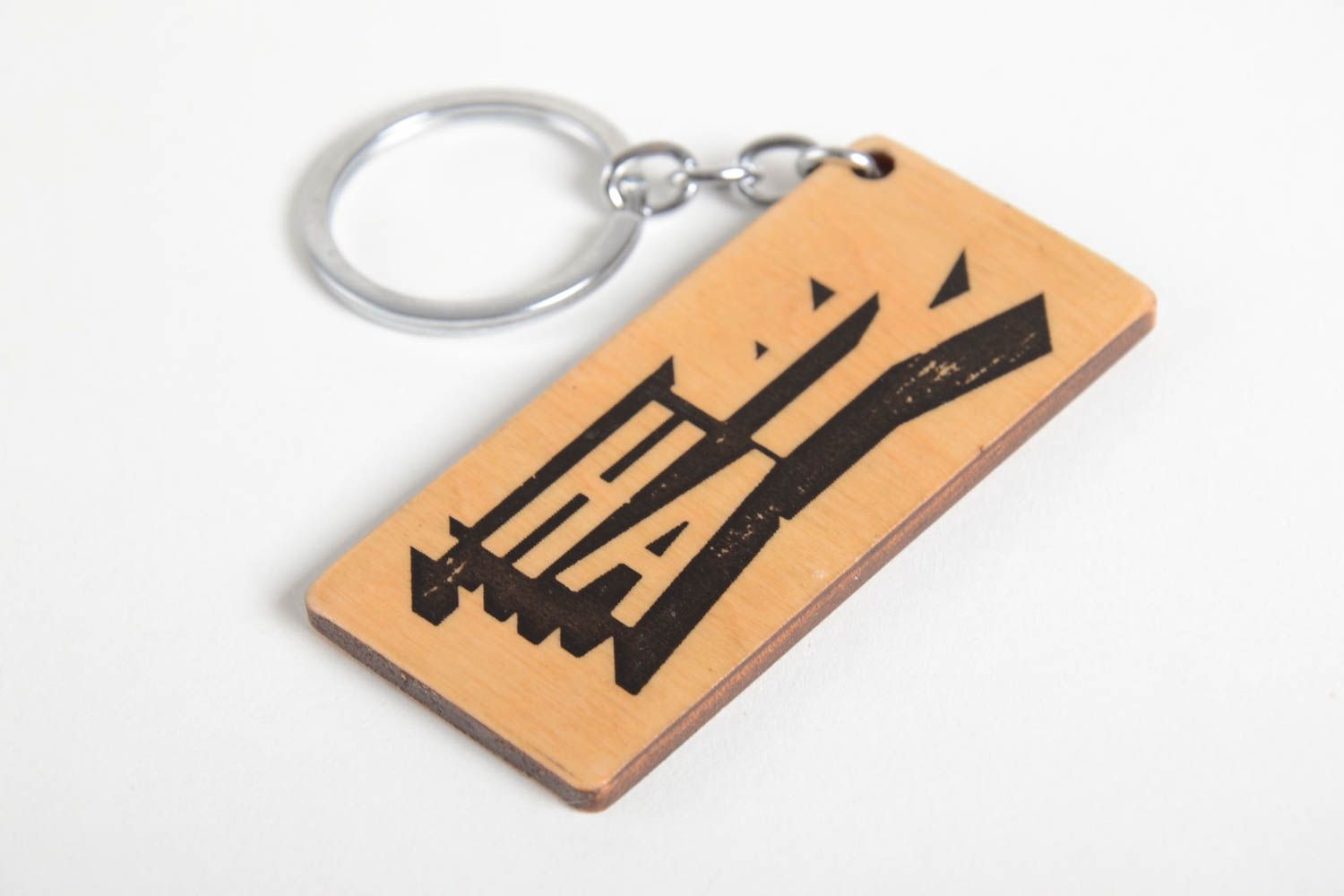 Llavero de madera hecho a mano accesorio para llaves regalos original para amigo foto 3