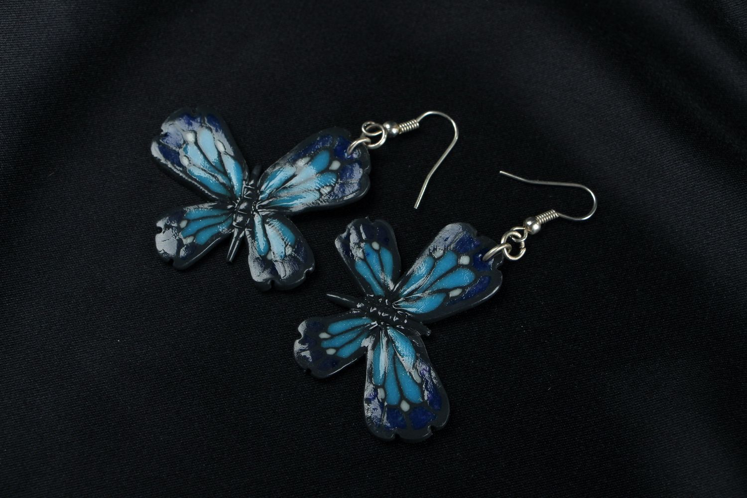Earrings made ​​of polymer clay Butterflies photo 1