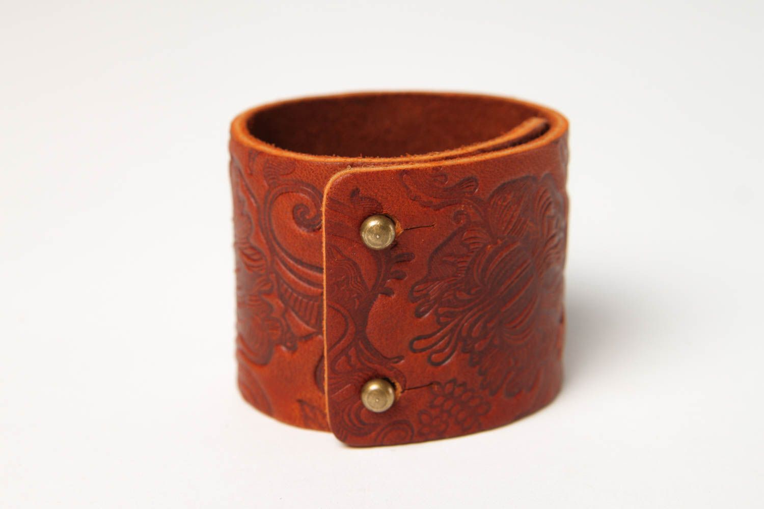 Beautiful handmade leather bracelet costume jewelry fashion trends gift ideas photo 3
