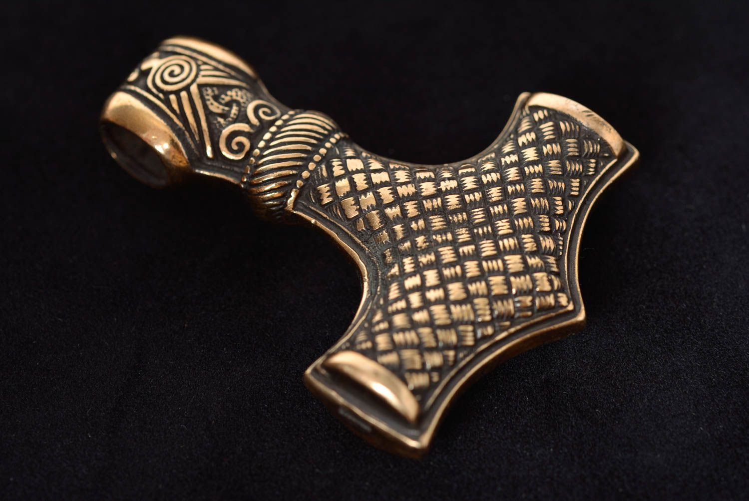 Beautiful handmade design bronze neck pendant or bracelet charm Hammer of Thor photo 5