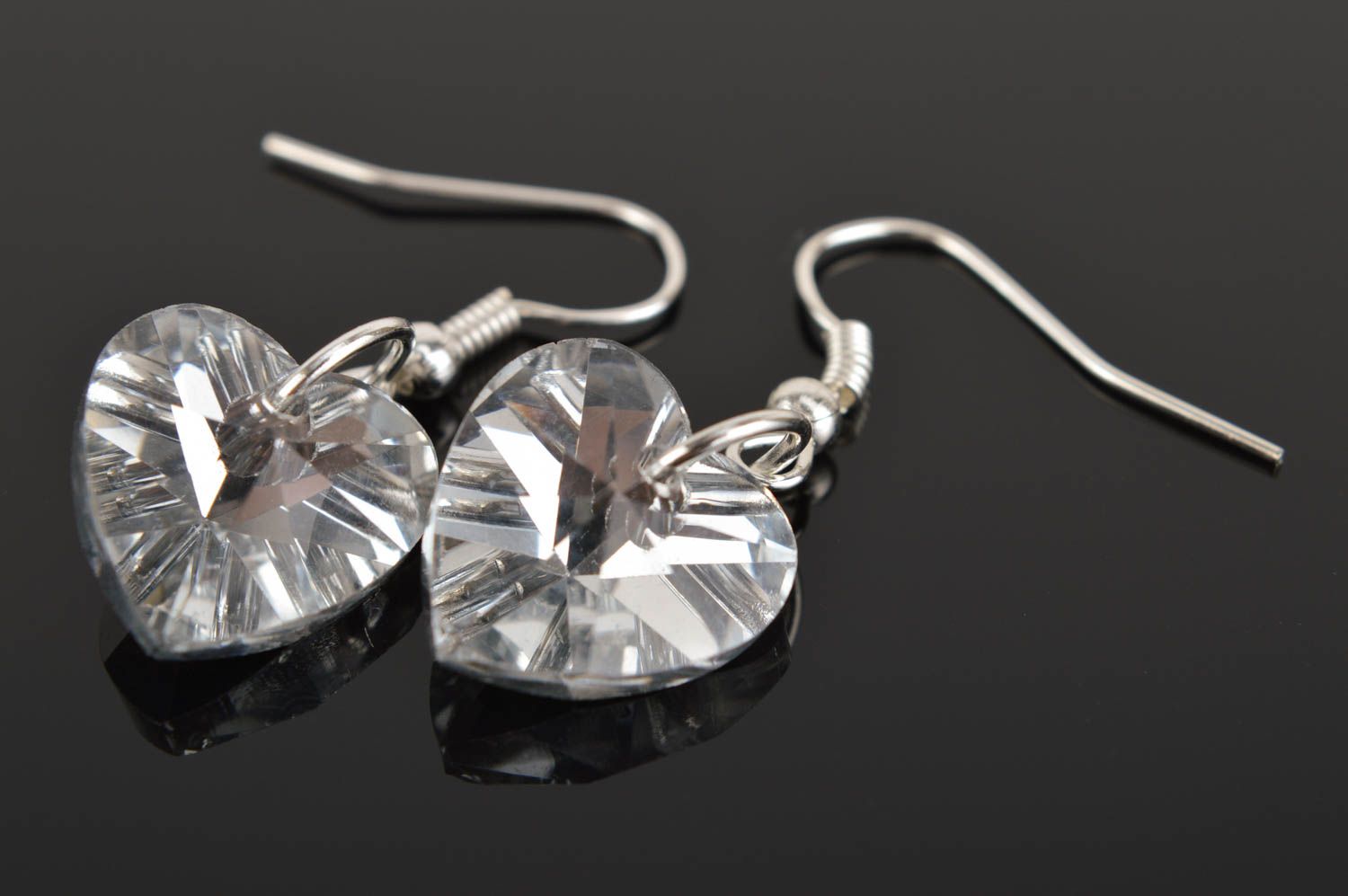 Handmade crystal earrings designer earrings with charms stylish long earrings photo 3