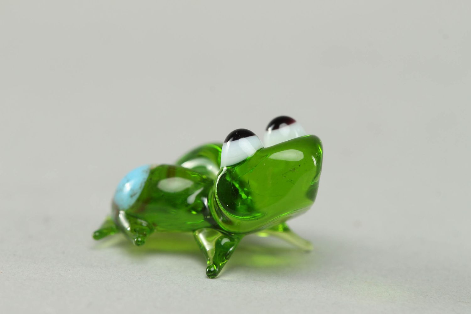 Figurine miniature en verre au chalumeau Grenouille photo 1