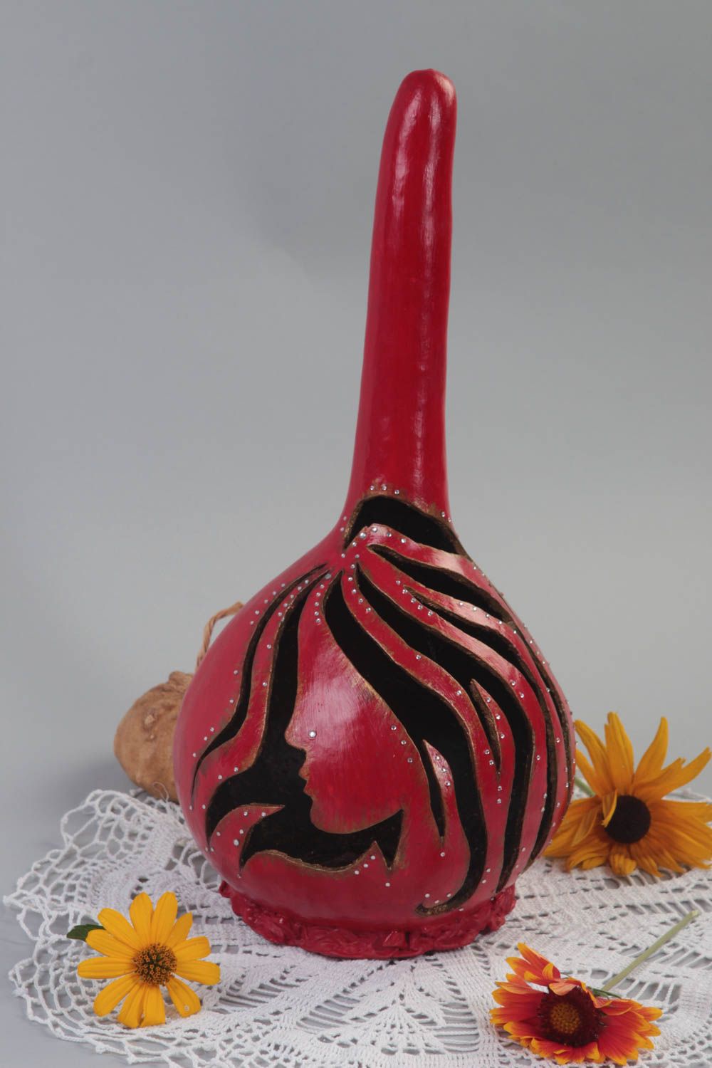 Figura de calabaza hecha a mano con pintura regalo original decoración de casa foto 1