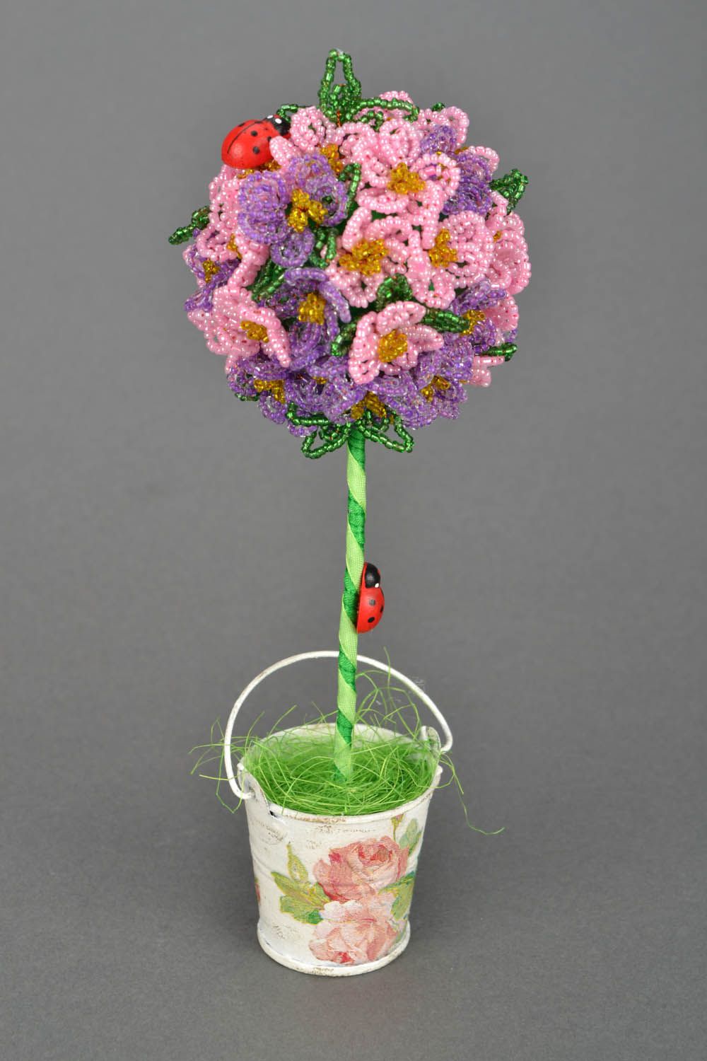 Handmade Topiary aus Glasperlen foto 3