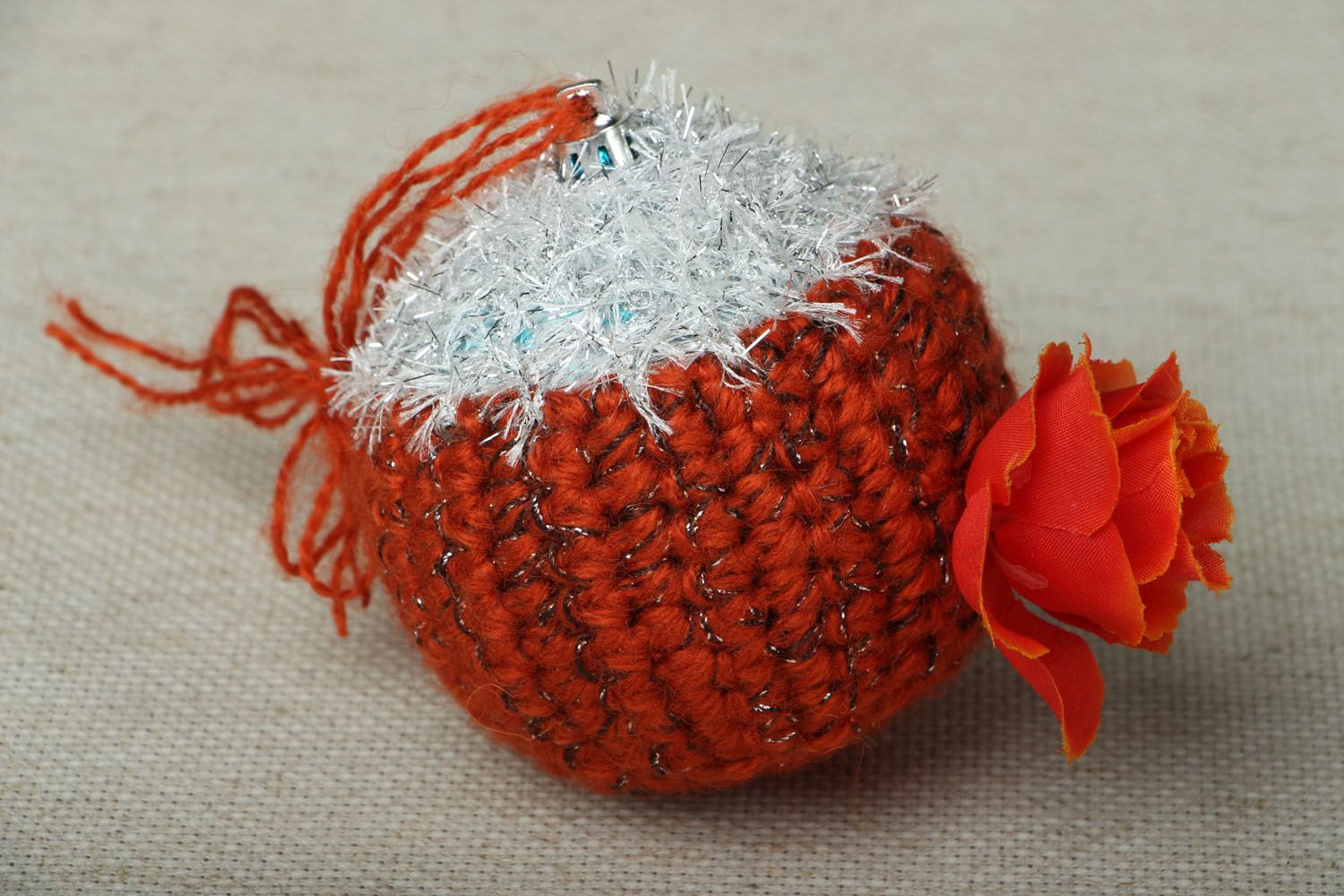 Christmas decoration in the form of a ball Rose photo 1