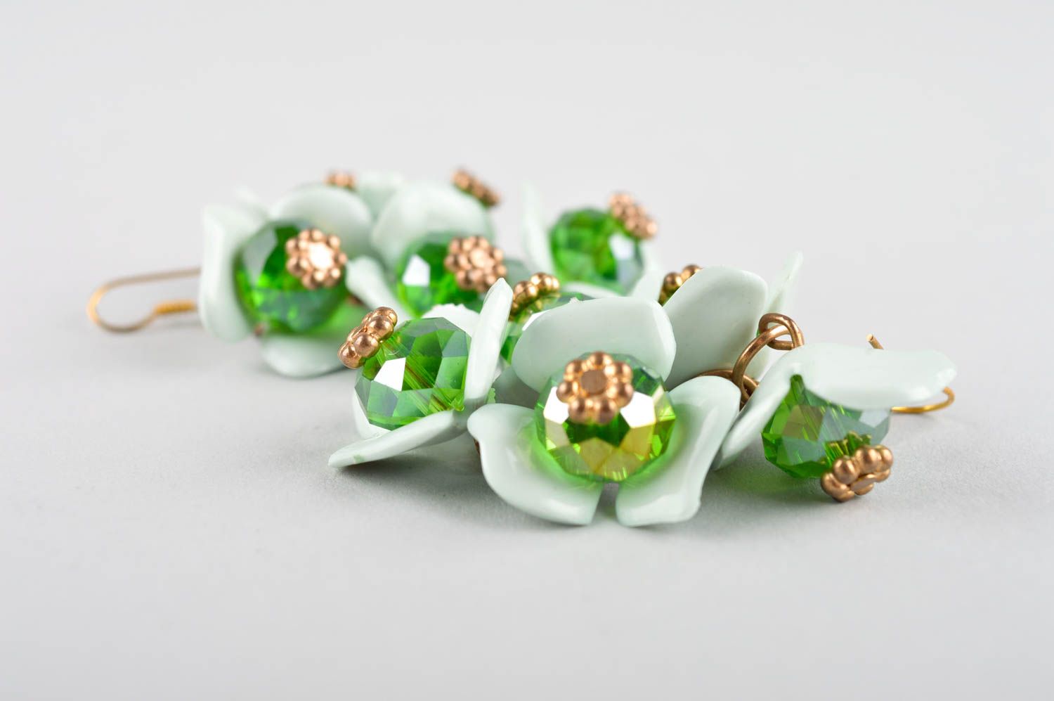 Plastic earrings flower earrings handmade earrings fashion accessories for girls photo 5