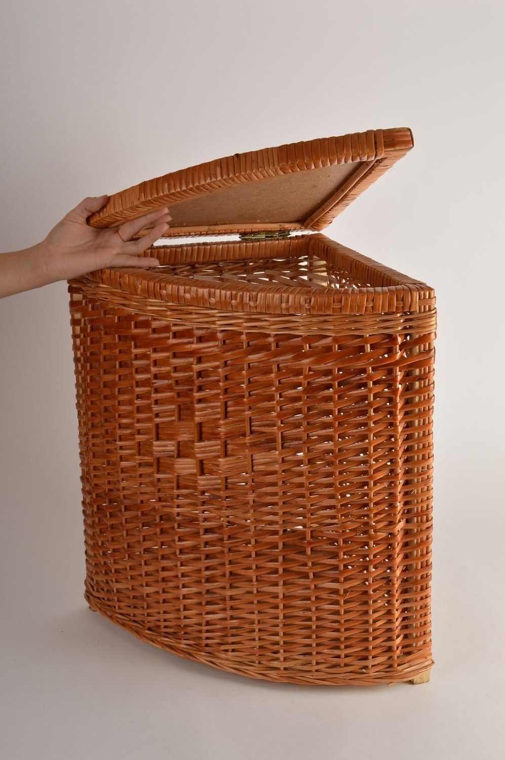 Handmade designer woven basket cute basket for laundry present for woman photo 7