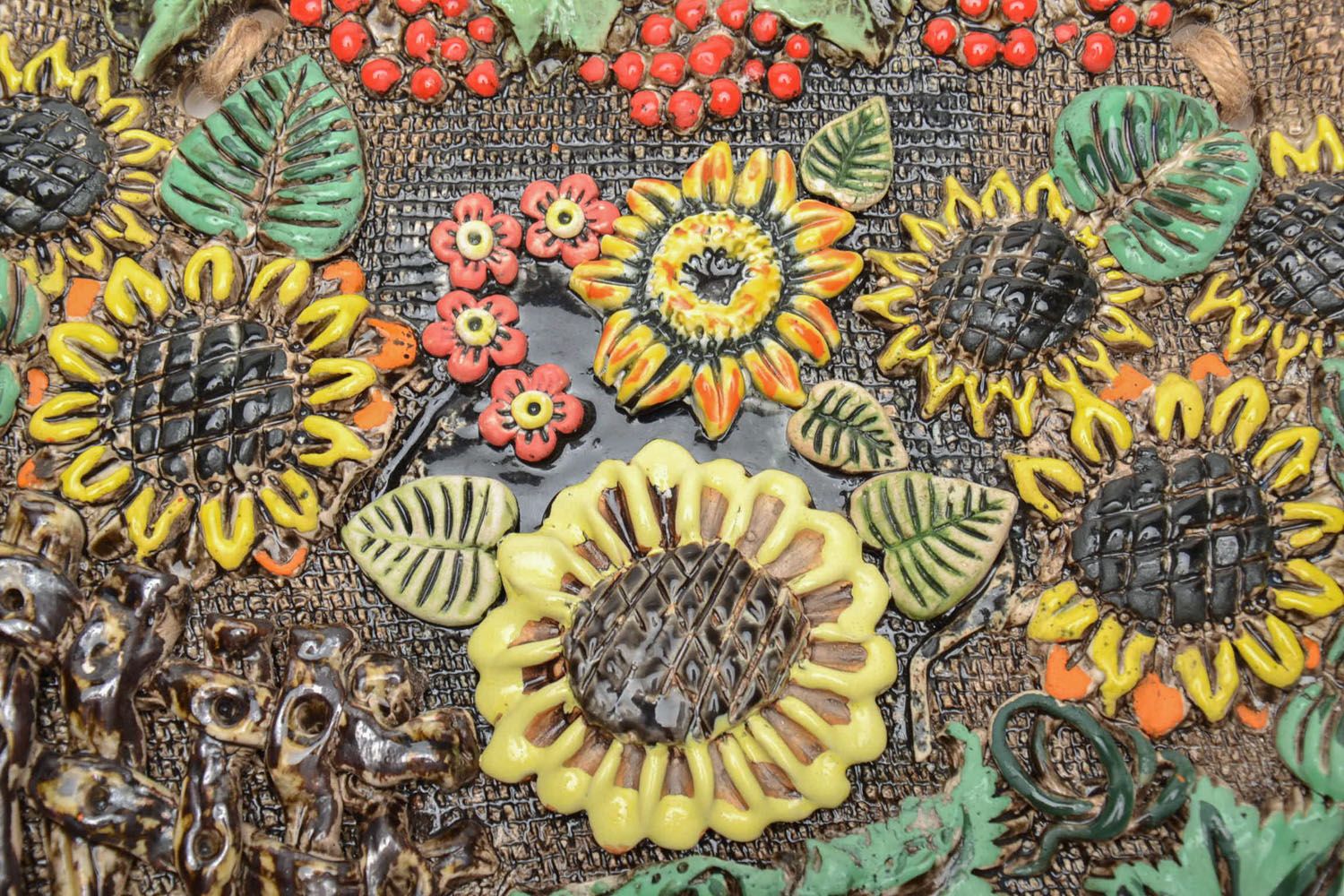 Ceramic wall panel Sunflowers photo 4