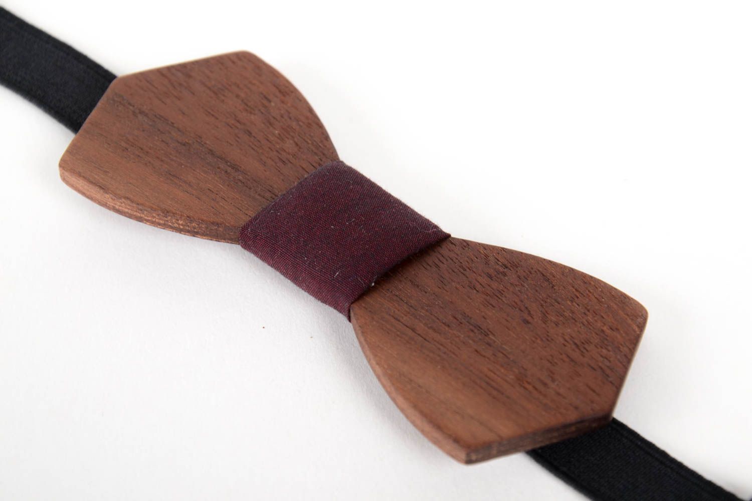 Handmade wooden present elegant fashionable bow tie lovely accessories photo 4