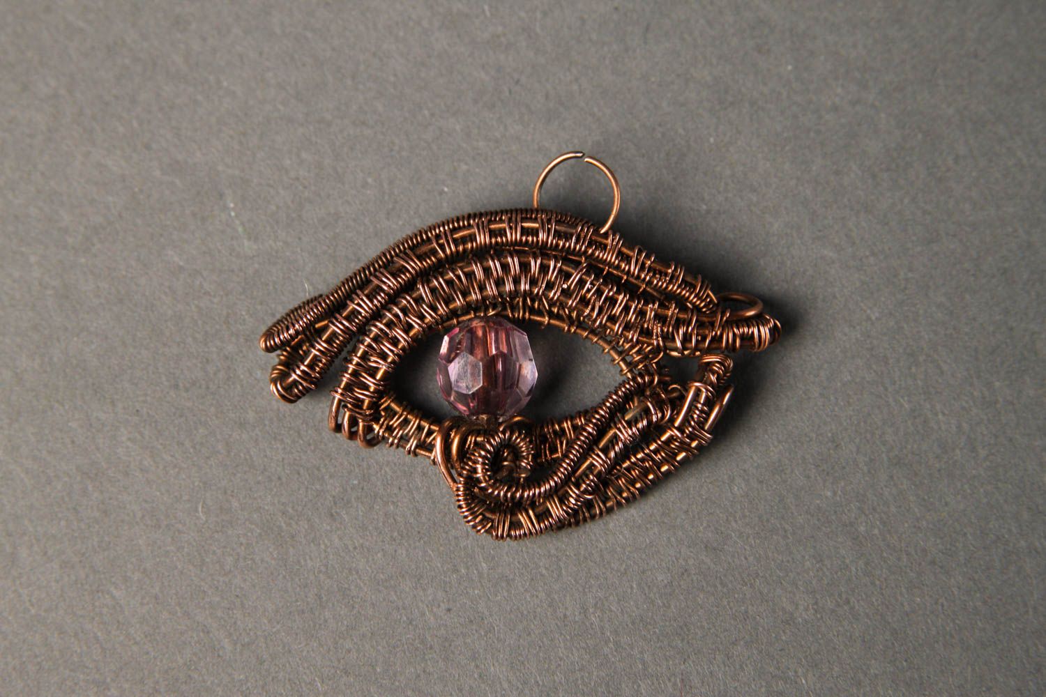 Unusual handmade copper pendant wire wrap ideas metal jewelry designs photo 2