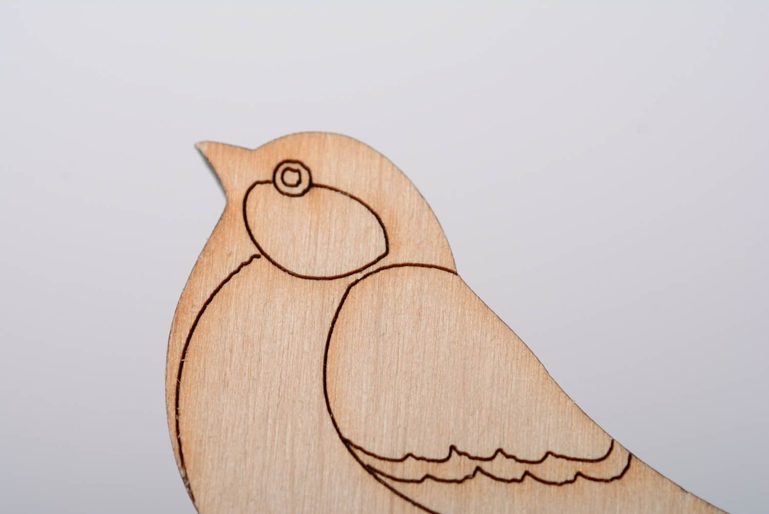 Wooden element for painting with magnet Titmouse photo 5