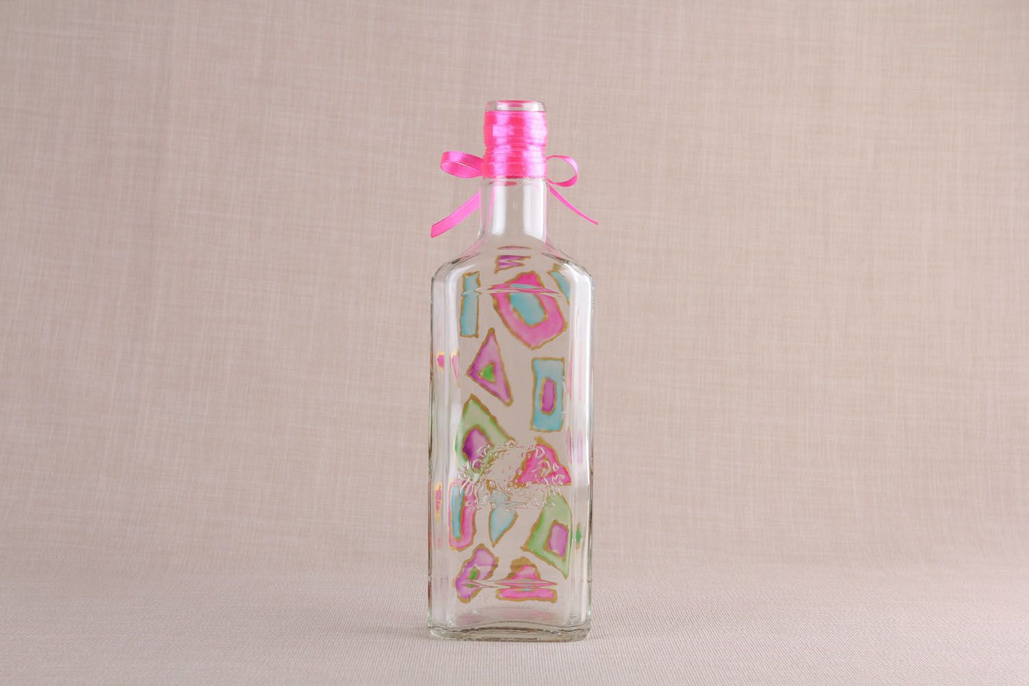 Decorative handmade bottle photo 2