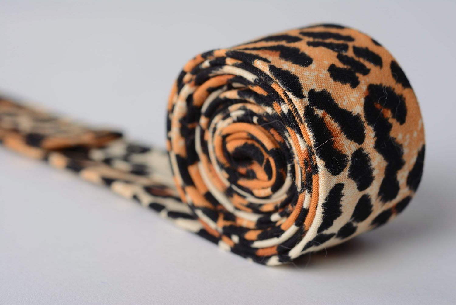 Леопардовый галстук из хлопка фото 3
