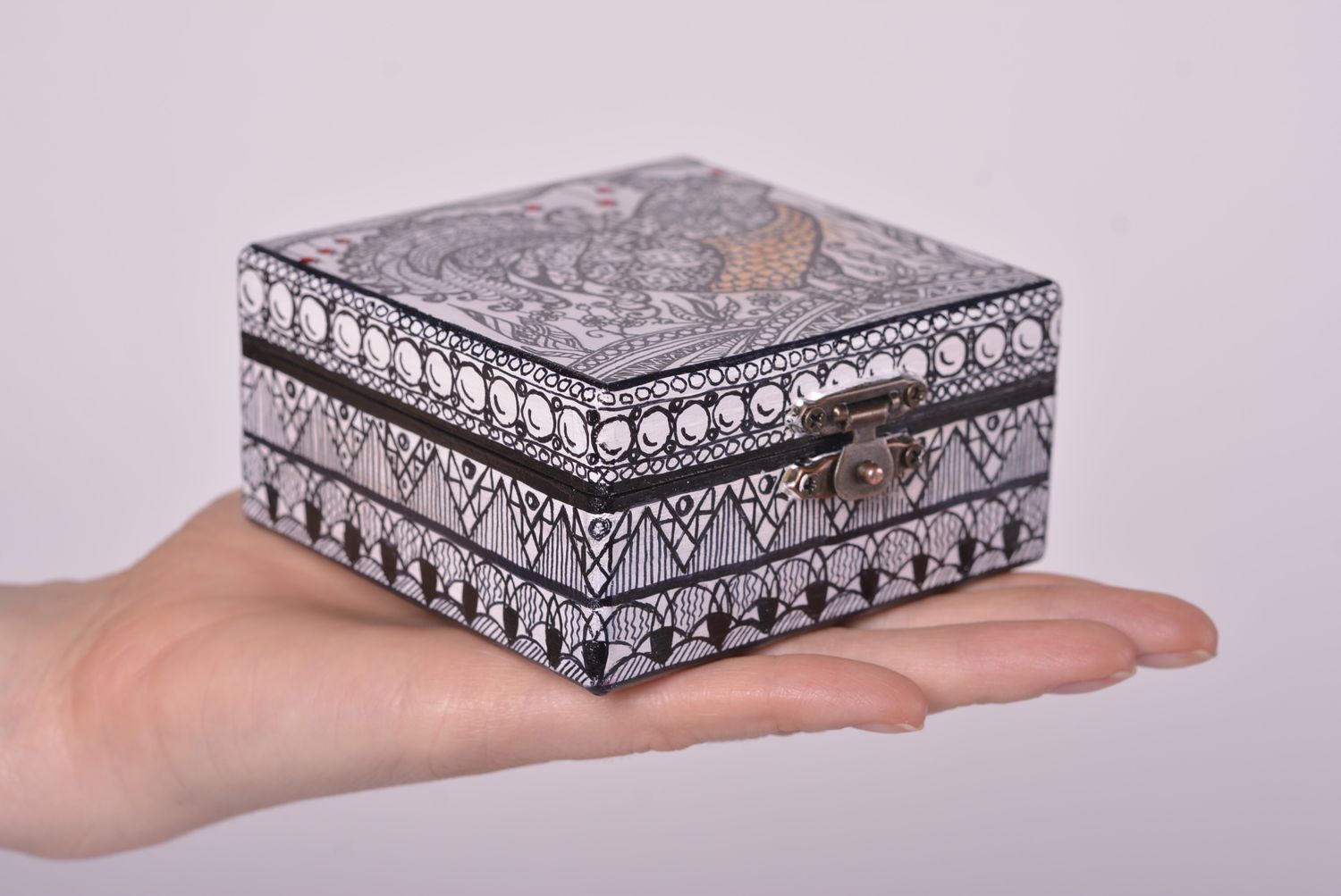 Boîte à bijoux fait main Coffret à bijoux belle bois design Déco maison photo 5