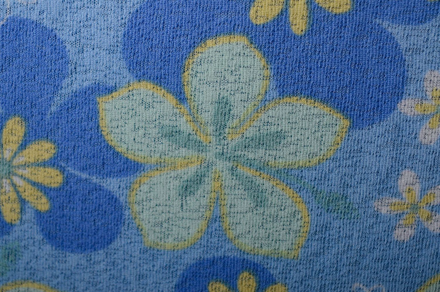 Robe tricotée au crochet mi-longue bleue faite main photo 4