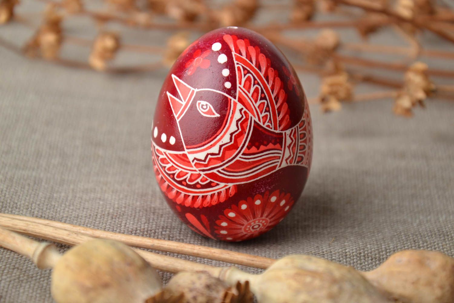 Designer pysanka painted with aniline dyes photo 1