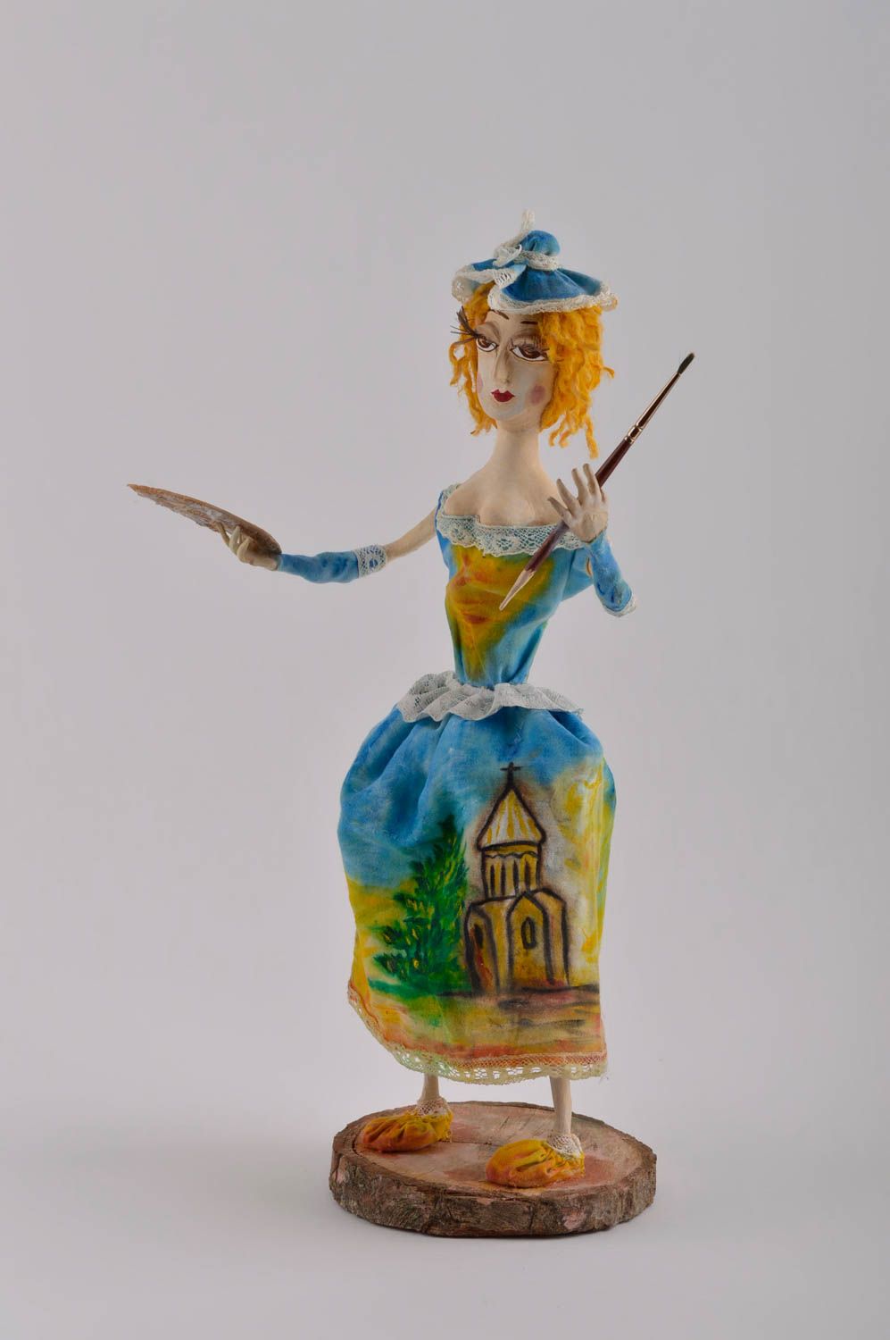 Muñeca hecha a mano figura decorativa de colección decoración de hogar foto 5