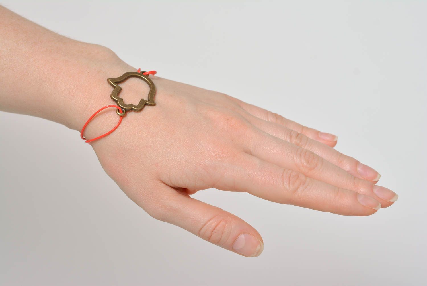 Pulsera hecha a mano de cordón accesorio para mujer regalo original foto 3