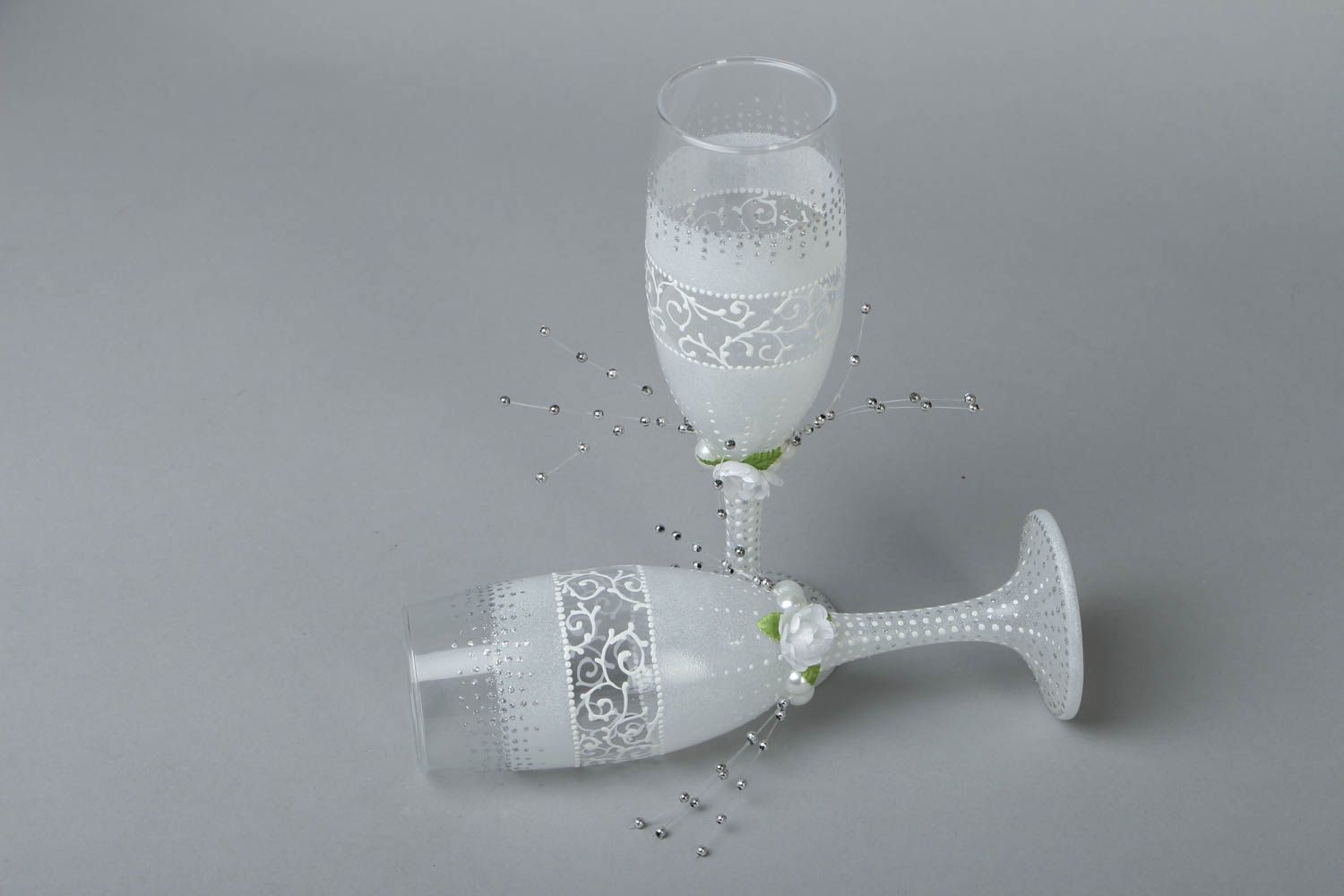 Свадебные бокалы для шампанского фото 3