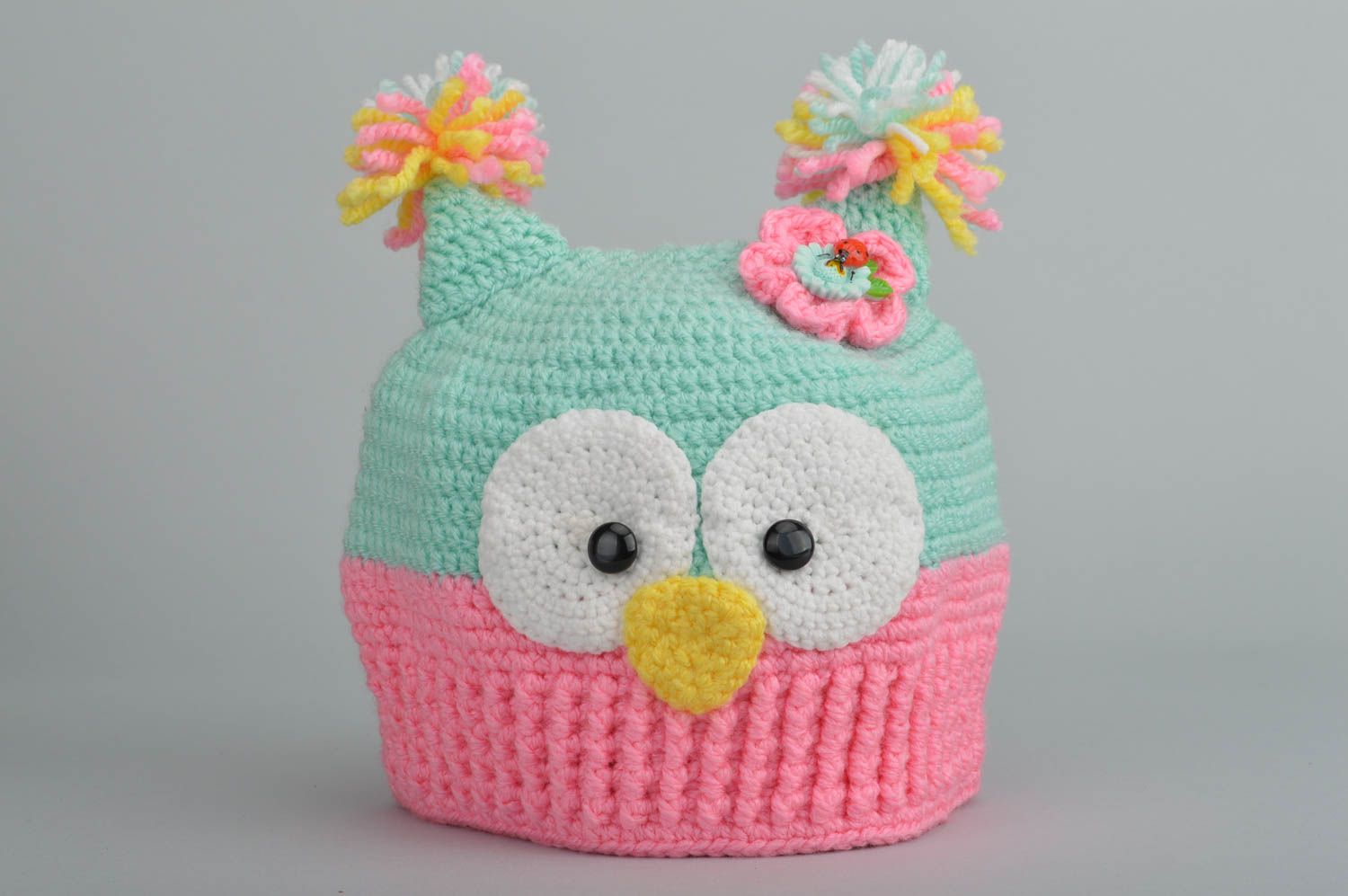 Handmade crocheted cap for kids stylish children accessory warm kids cap photo 5