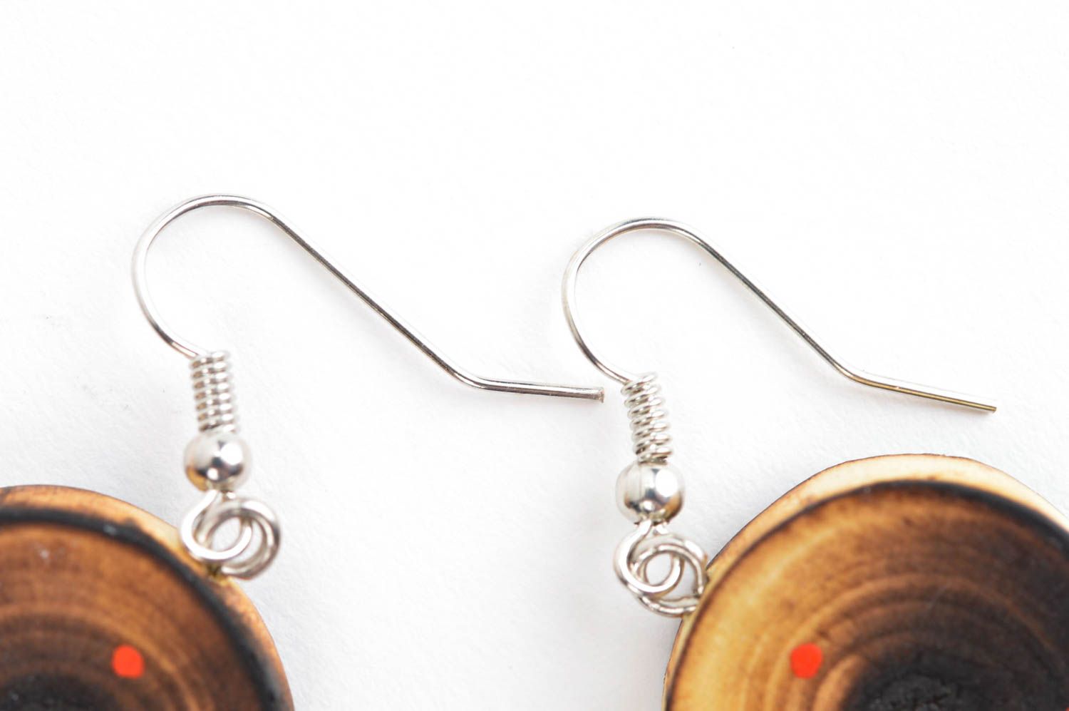 Holz Ohrringe handgeschaffen Schmuck Ohrringe tolles Geschenk für Frauen foto 4
