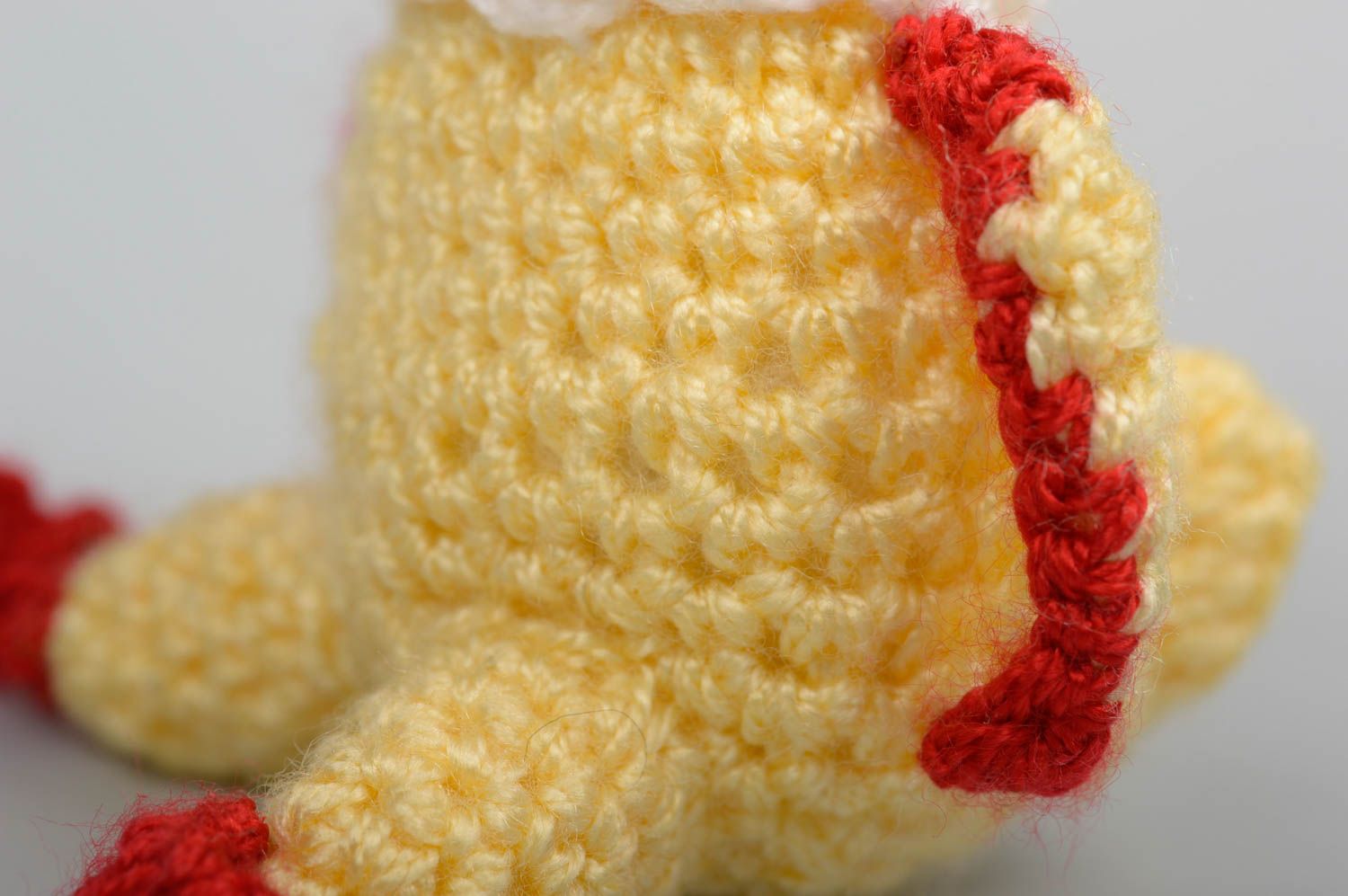 Jouet oiseau Peluche faite main en fils de coton au crochet Cadeau enfant photo 4