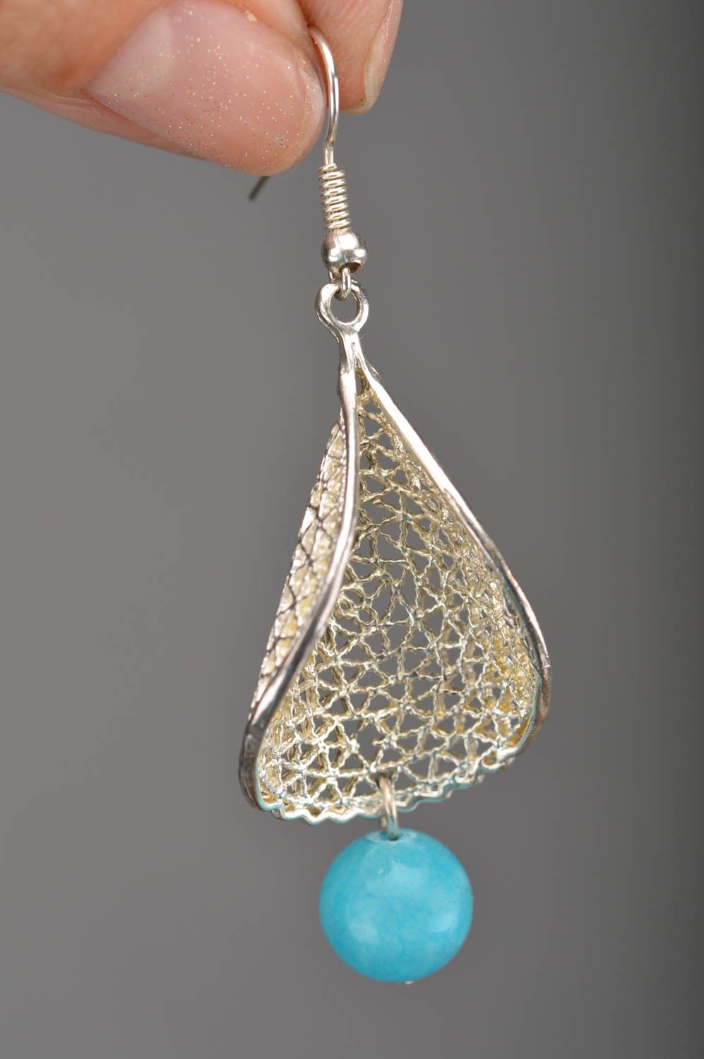 Handmade lange Ohrringe Damen Schmuck Accessoires für Frauen mit Perlen schön  foto 2