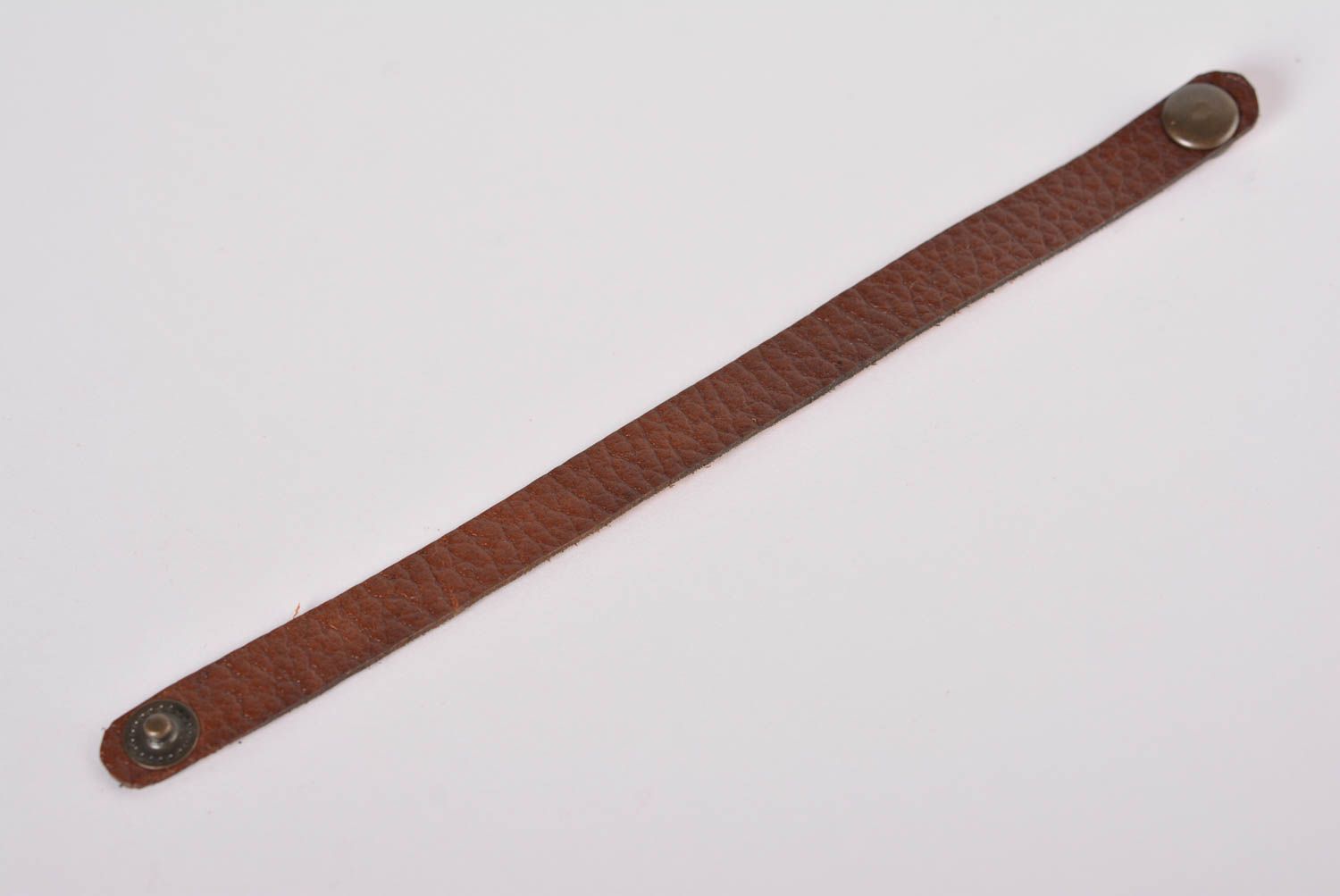 Pulsera de cuero artesanal marrón regalo original accesorio para mujer foto 5