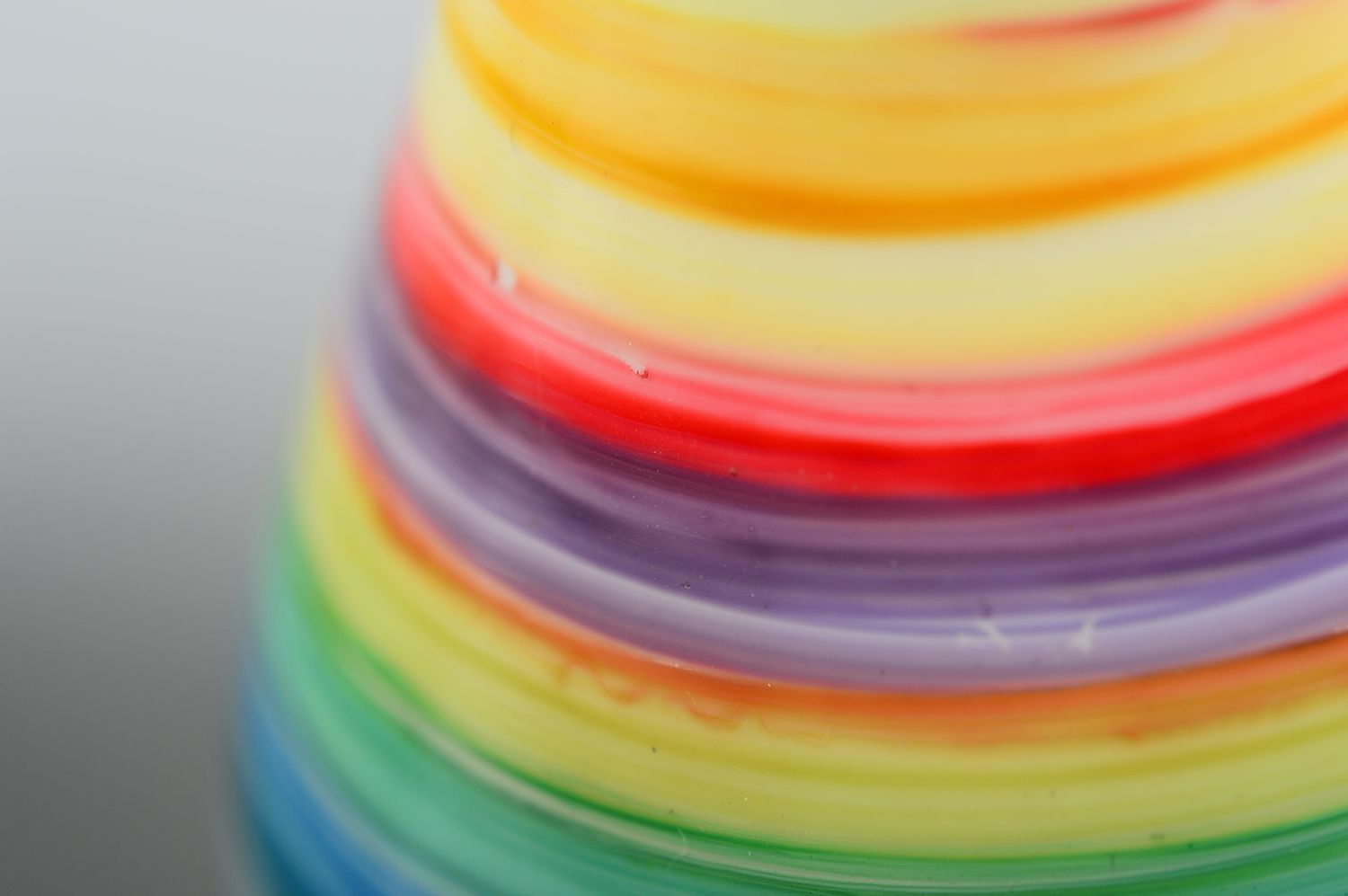 Salière Poivrière fait main Vaisselle originale céramique multicolore design photo 5