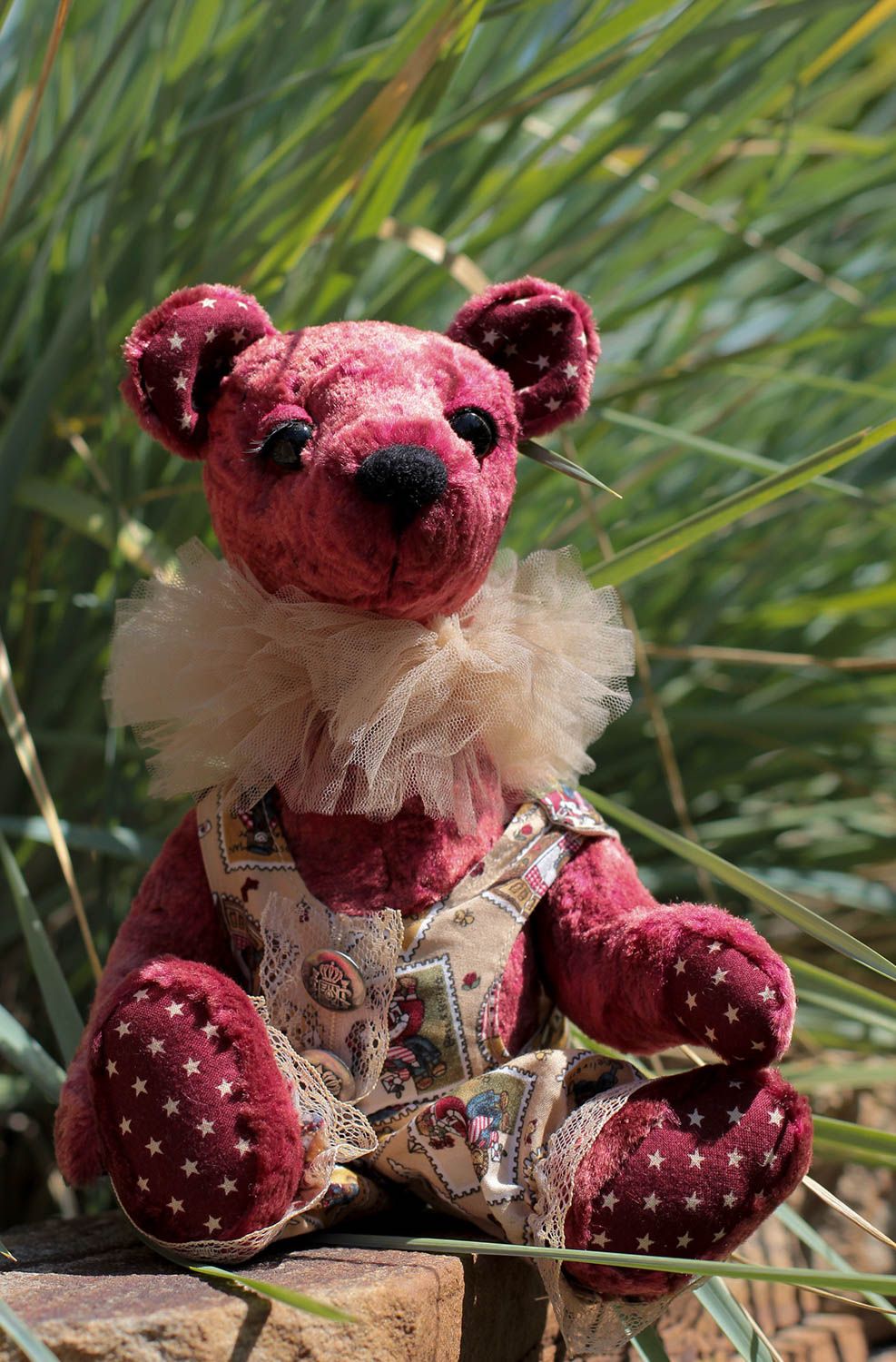 Kuscheltier Bär handmade Deko Idee Designer Geschenk Kleinkinder Spielzeug schön foto 5