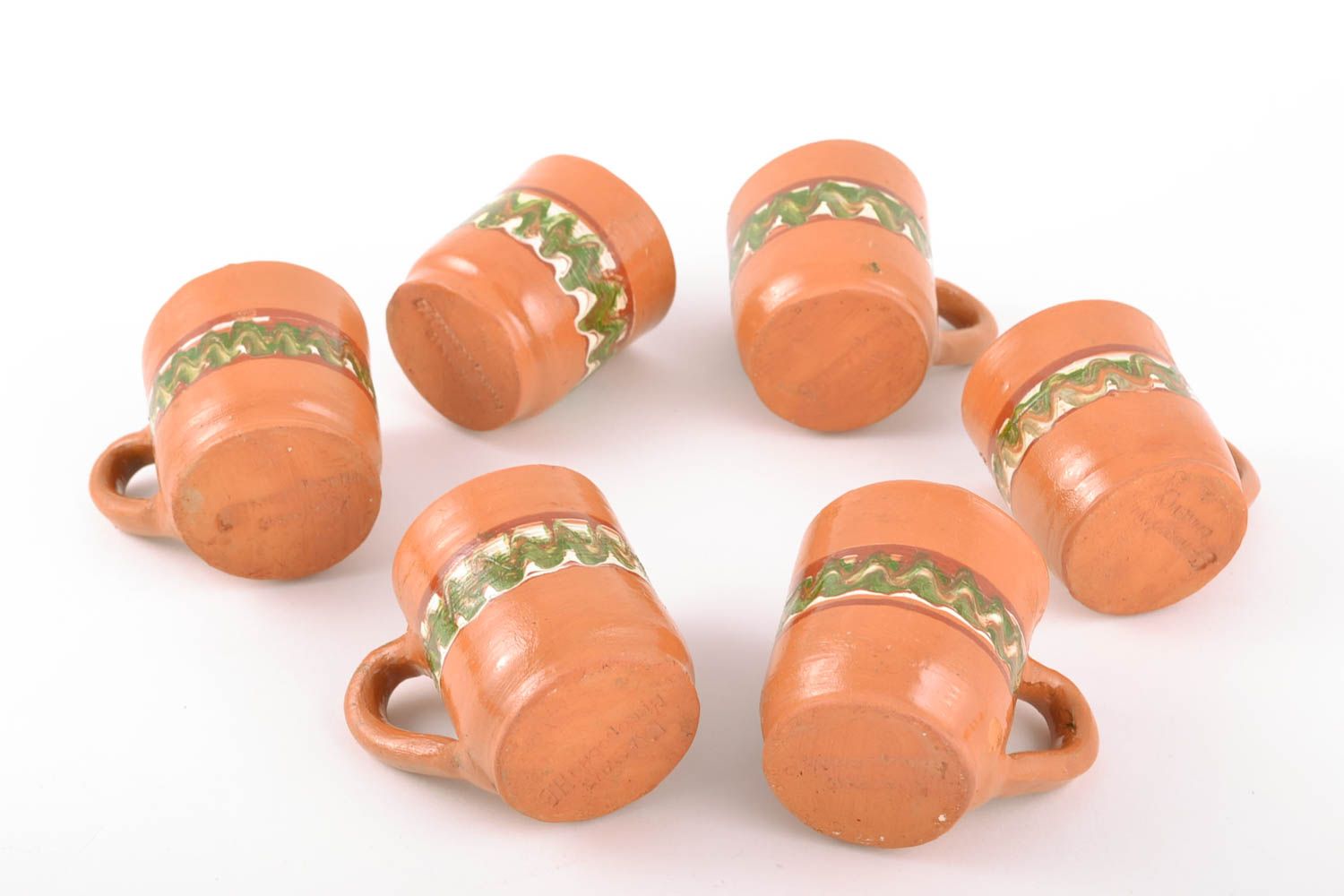 Set de tasses à café en céramique peintes faites main 6 pièces 10 cl de design photo 4