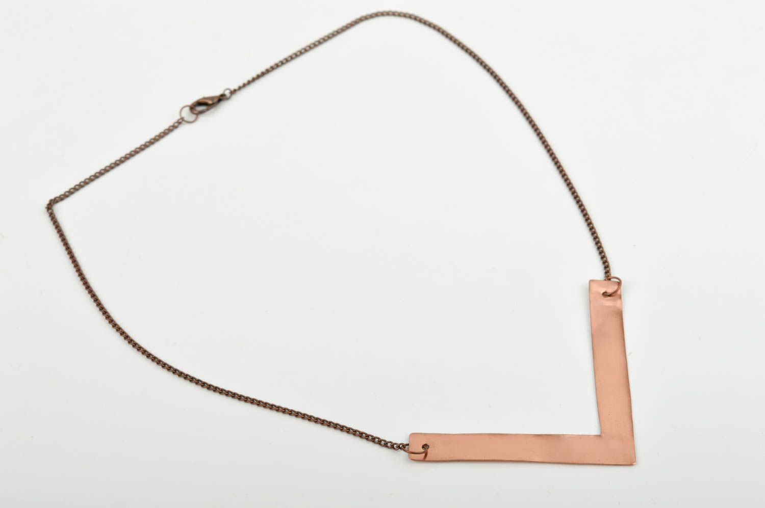 Handmade designer copper pendant unusual pendant on chain gift for her photo 5