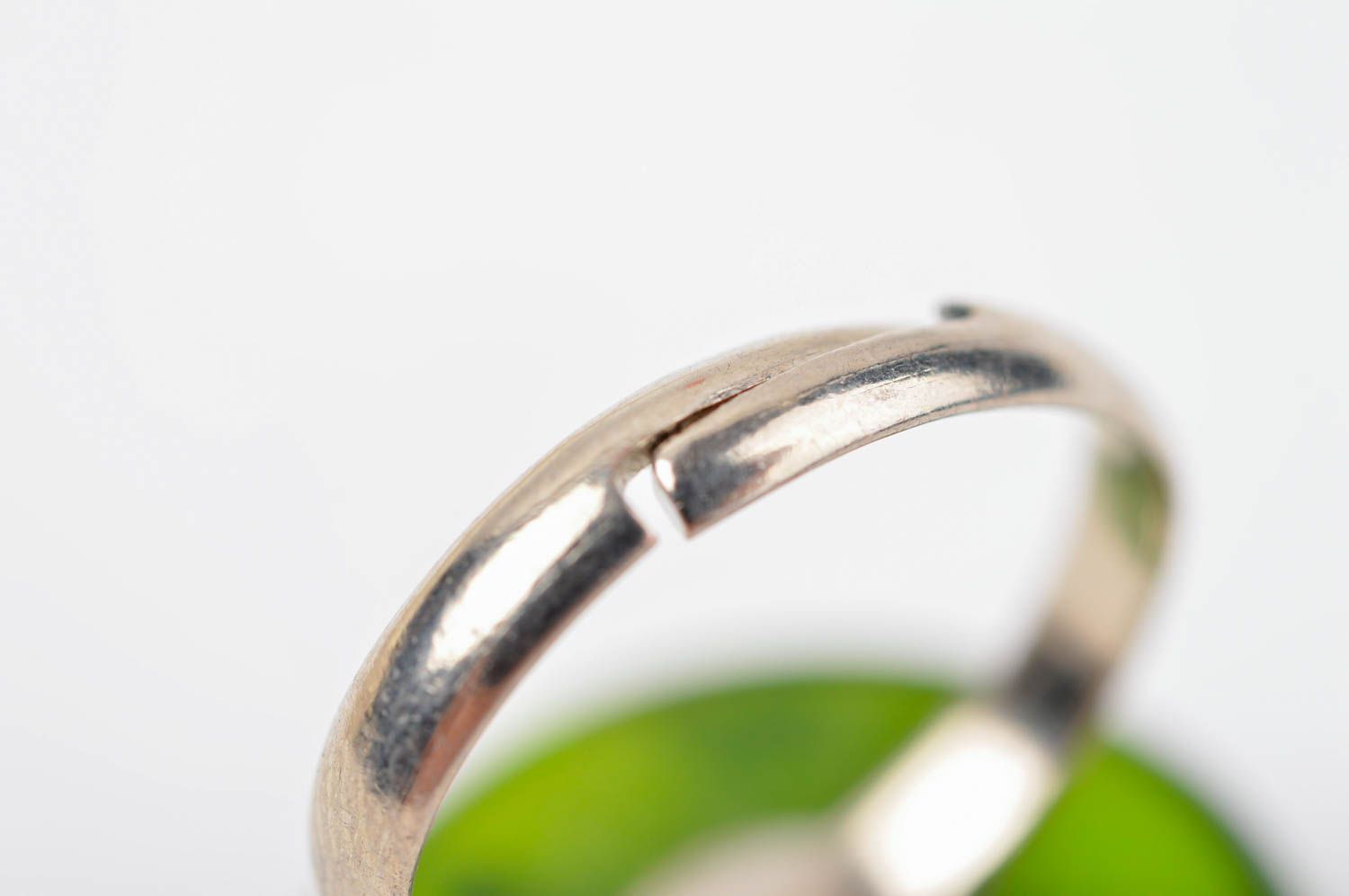 Handmade beautiful green ring stylish designer accessory glass elegant ring photo 4