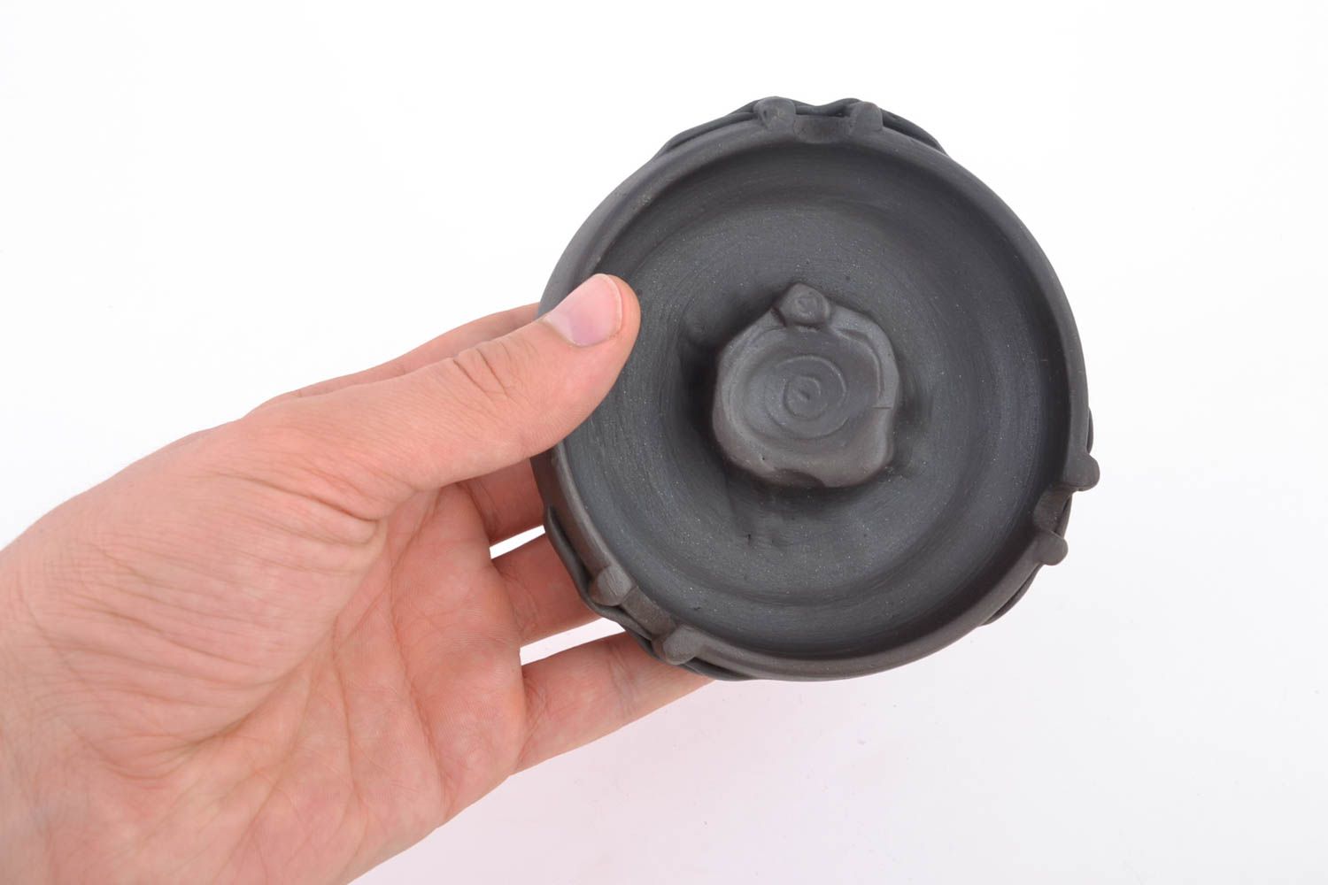 Keramik Aschenbecher schwarz  foto 2